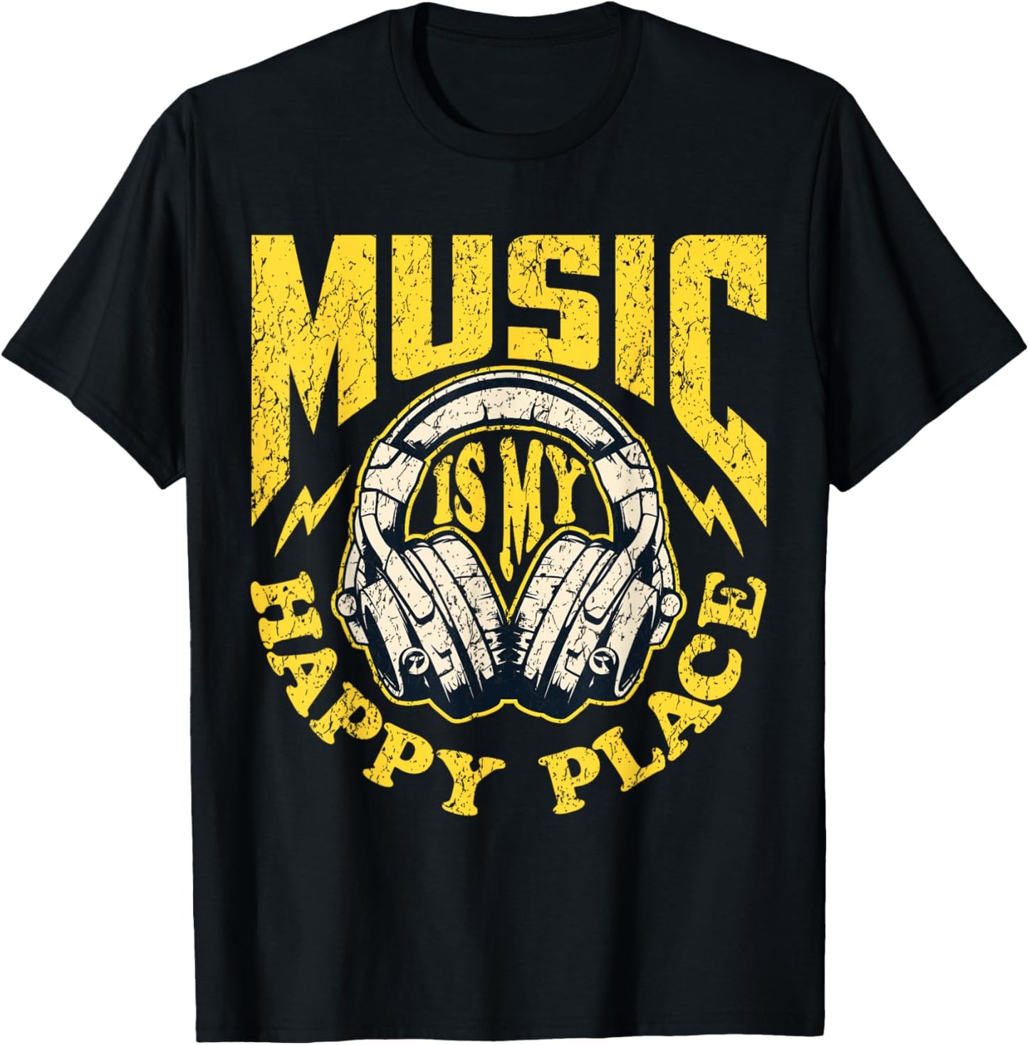 Music Is My Happy Place, Musical Instrument, Funny Musician1 Apparel | Top Conversion Title | Aesthetic Casual Look