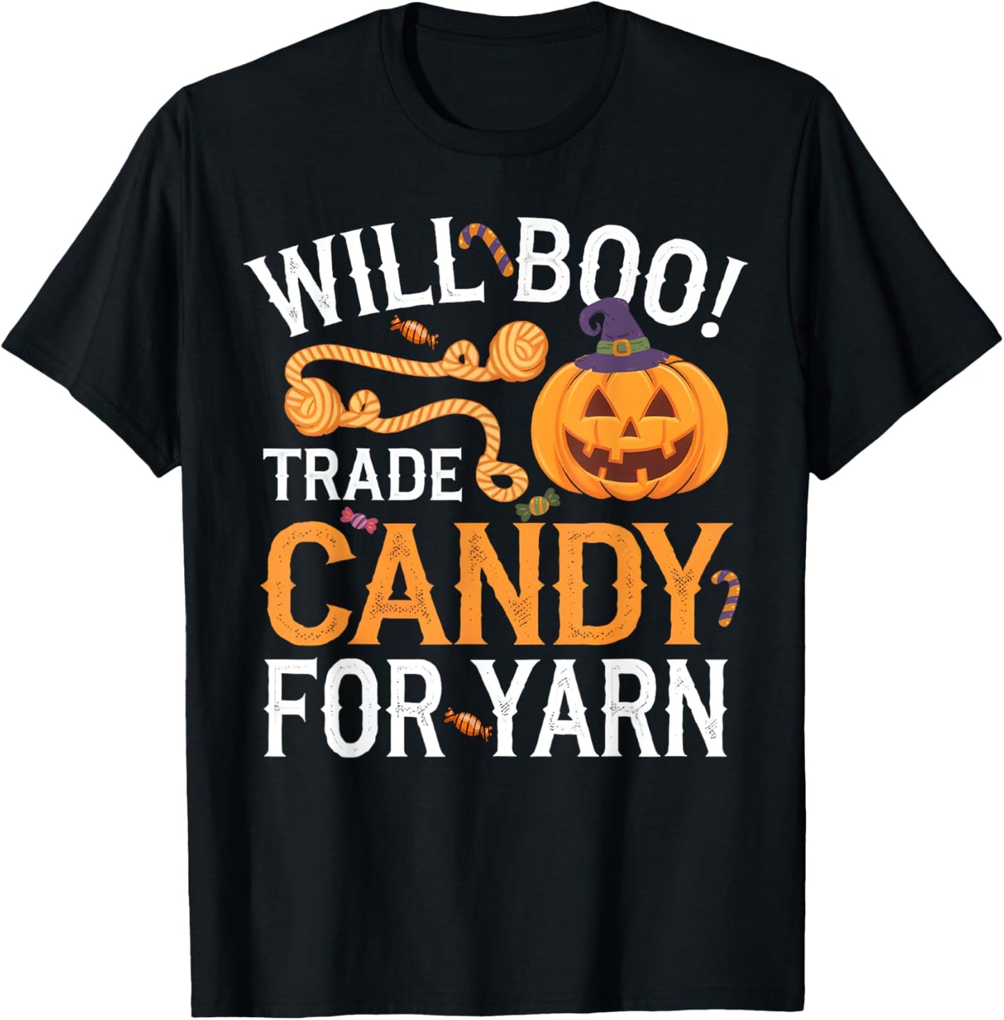 Will Trade Candy For Yarn Pumpkin Halloween Kntting Crochet Yarn Supply | Premium Quality | Best Seller Choice