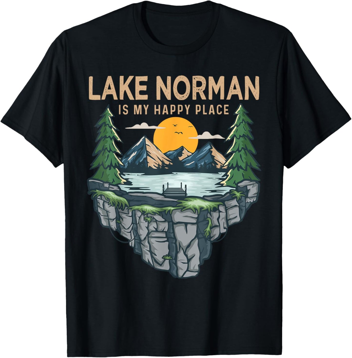 Fishing Boating Camping - My Happy Place Lake Norman Apparel | US Viral Pick | Top Rated Comfort