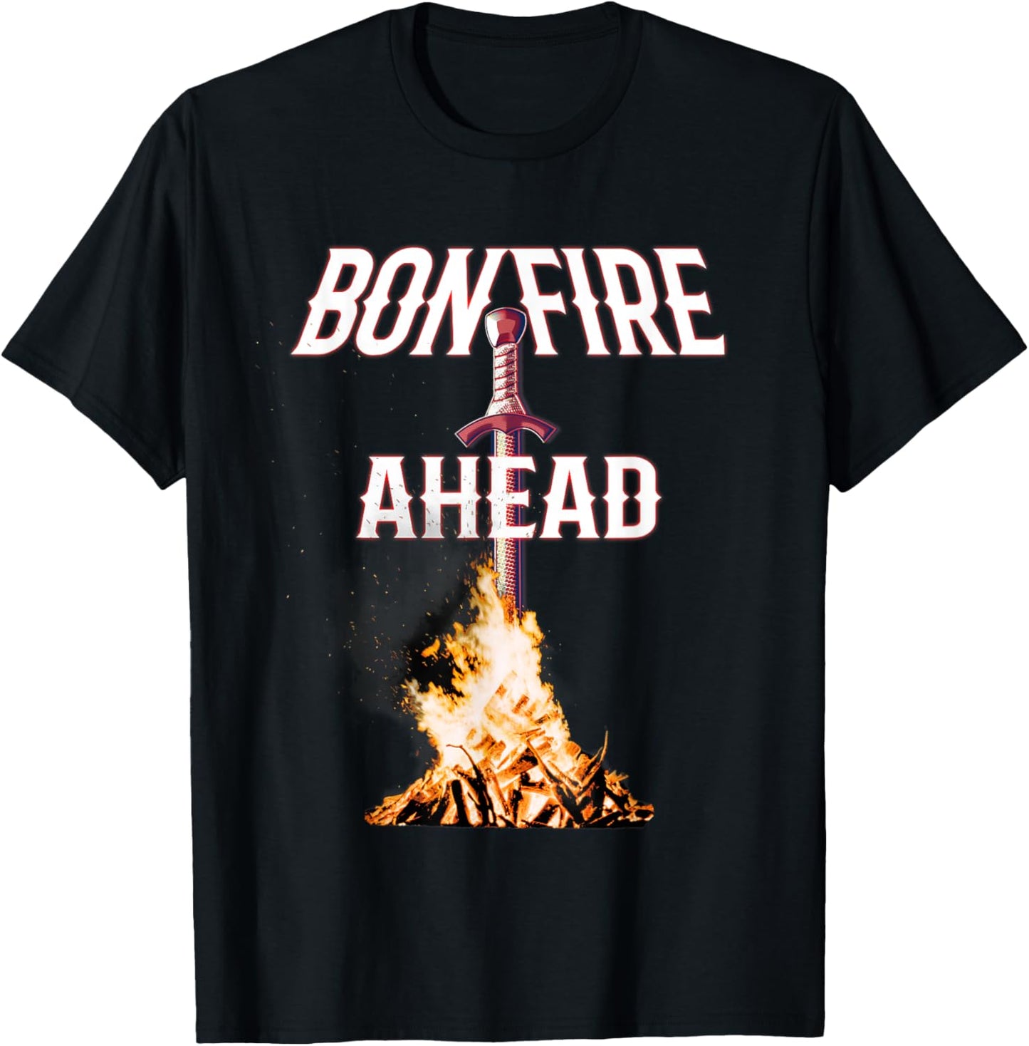 Bonfire Ahead Soul Gamer in Dark Places Fan T-Shirt T-Shirt | Top Conversion Title | Aesthetic Casual Look