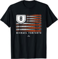 Vintage US Flag Baseball Stripes Michael Conforto MLBPA Apparel | Perfect Gift Idea