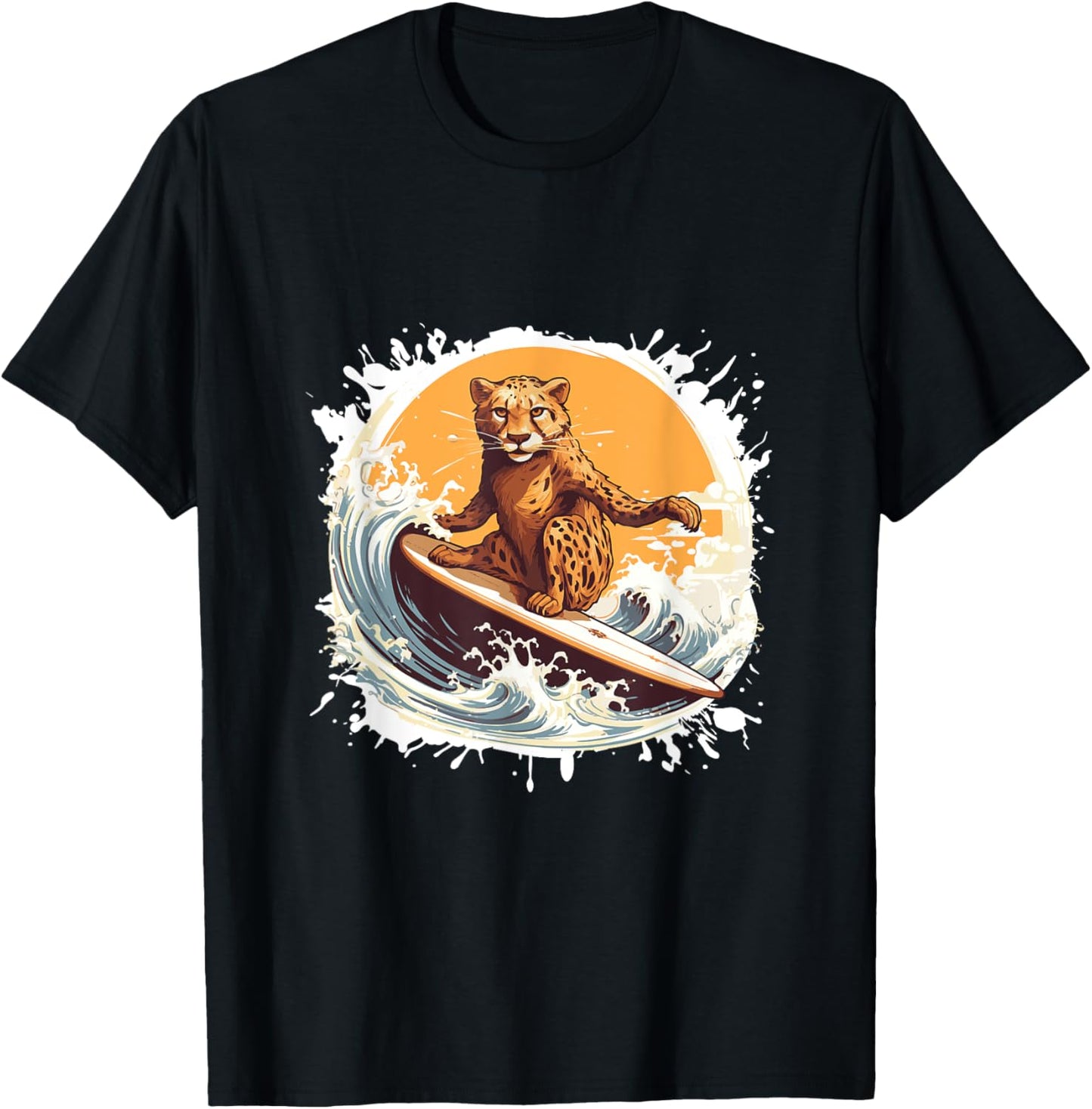 Cheetah Surfing Animal Sport Surfer Apparel Viral TikTok Find Best Seller Look