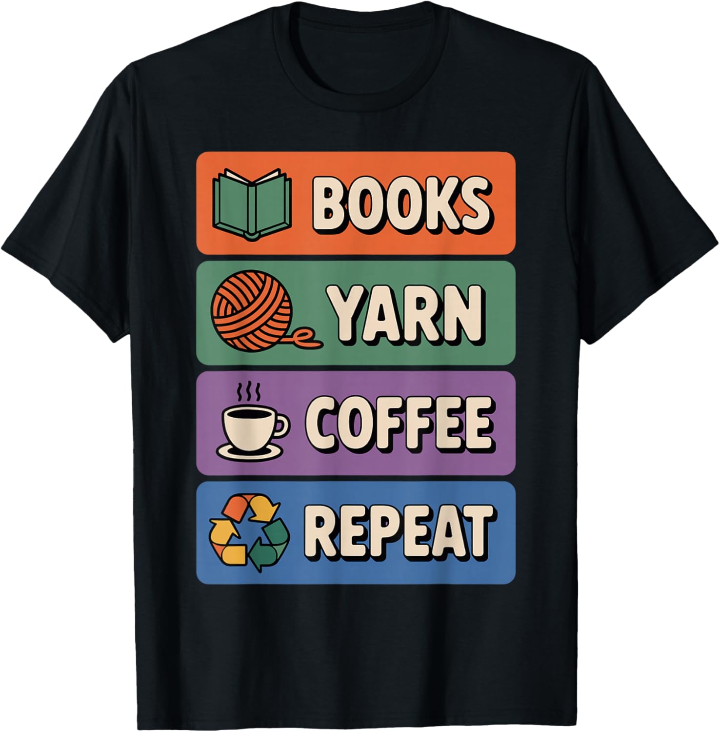 Books Yarn Coffee Repeat Crocheter Funny Crocheting Yarn Supply | High Search Volume | Perfect for Crafters