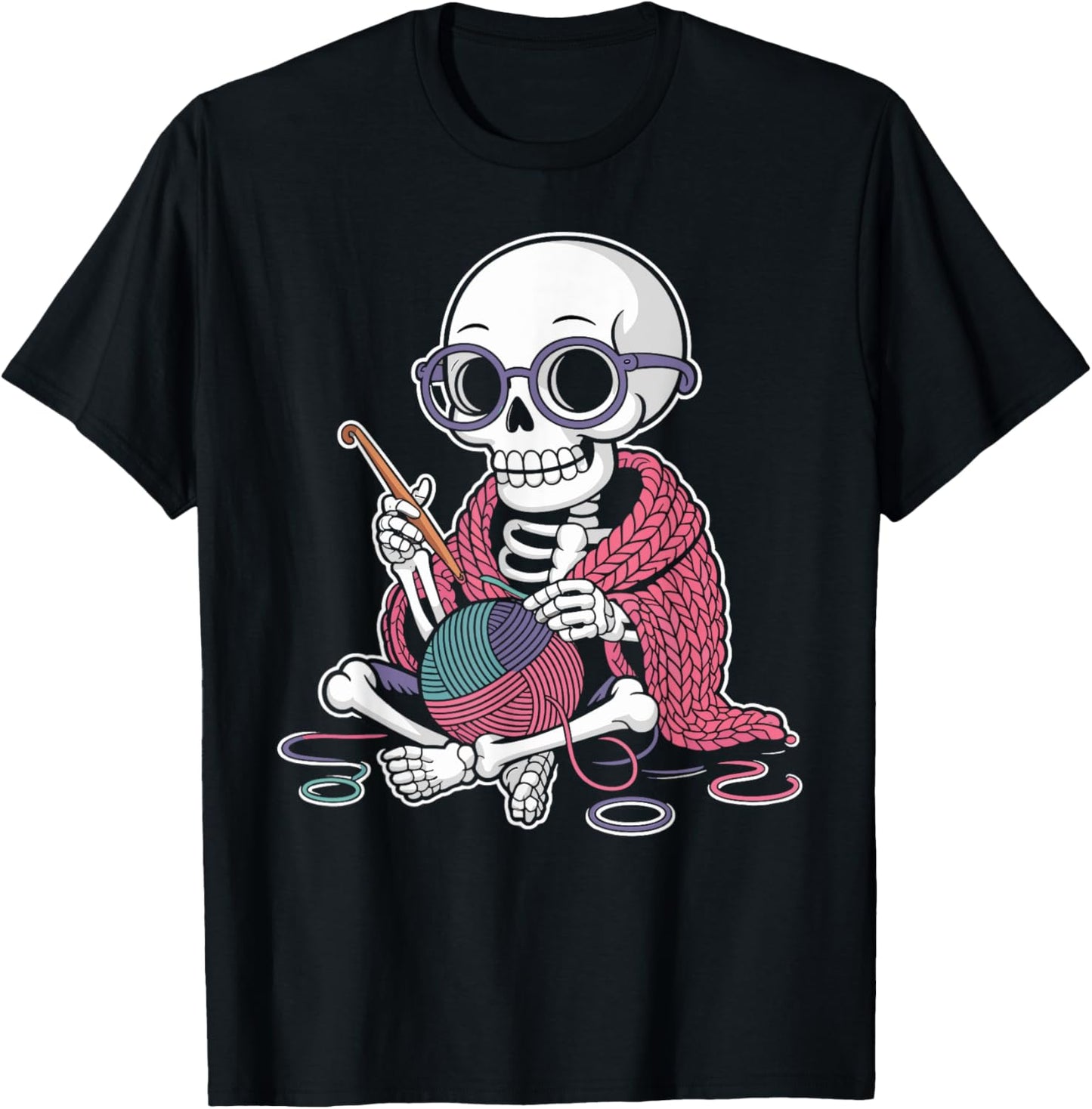 Funny Skeleton Knitting Halloween Yarn Lovers Yarn Supply | Viral US Pick | Perfect for Crafters