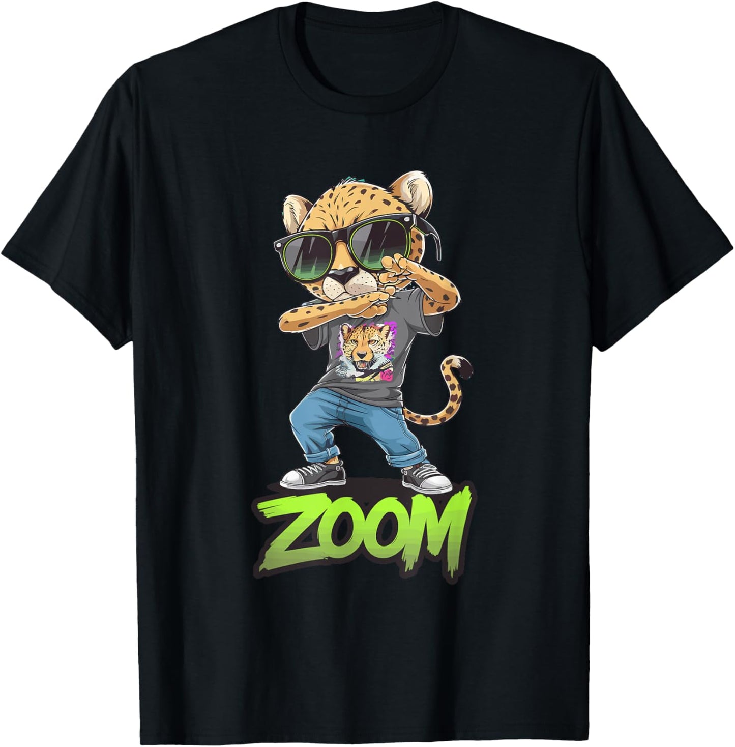 Zoom Cheetah Graphic Cool Sunglasses Apparel High Search Demand Everyday Wear