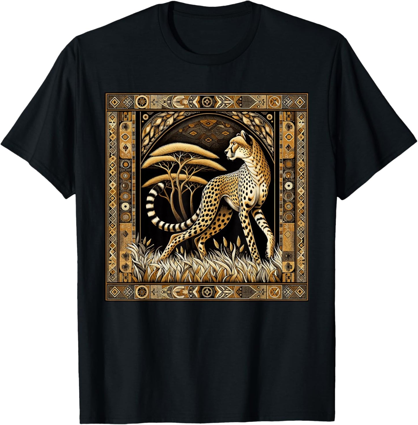 Vintage Cheetah Artwork Elegant Tapestry Motif Style Apparel High Search Demand Best Seller Look