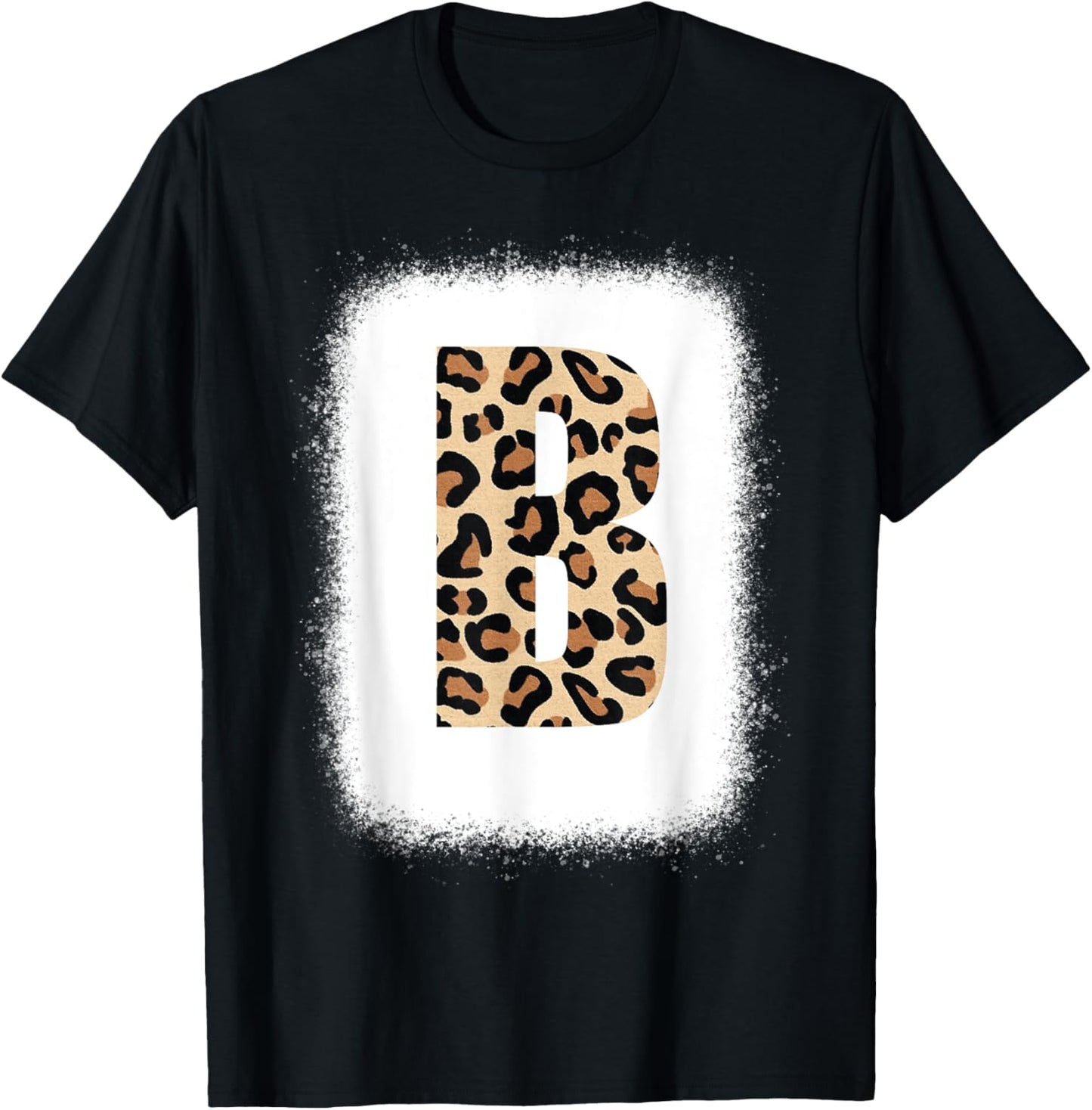 Cheetah Print Letter B Initial Letter B Leopard Bleached Apparel Streetwear Style Fan Favorite