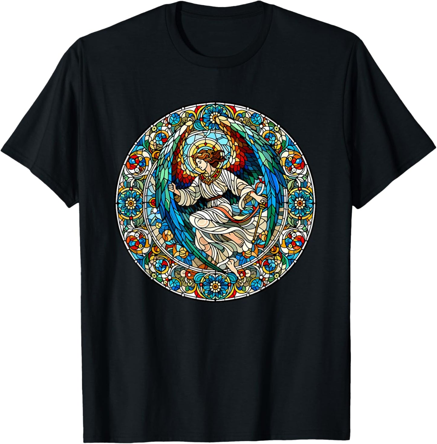 Stained Glass Archangel Saint Michael Apparel | Viral Streetwear Style