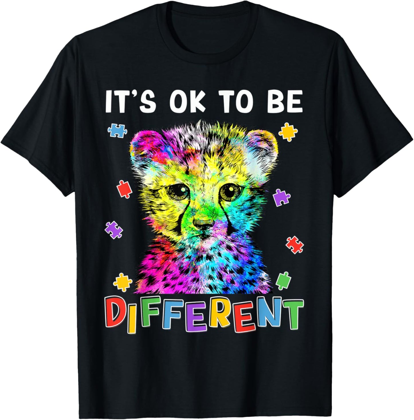 Autism Awareness Cute Cheetah It s OK To Be Different Apparel Comfort Fit Gift Ready
