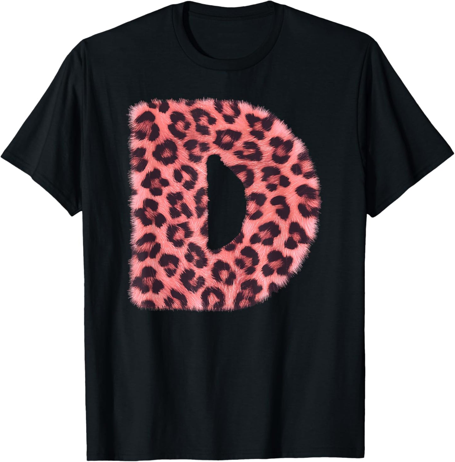 Letter D Cheetah Leopard Print Pink Initial Zebra Matching Apparel High Search Demand Gift Ready