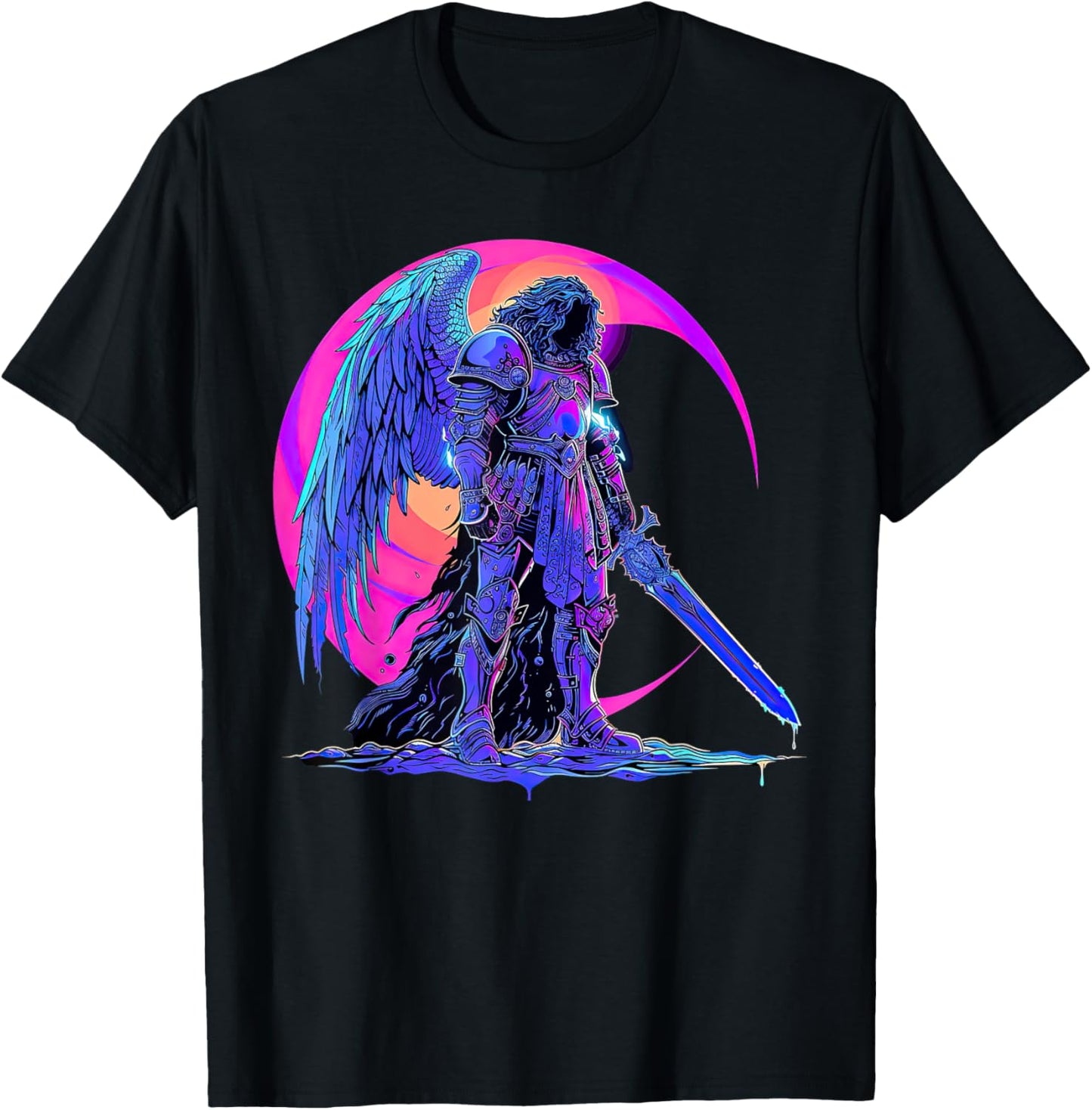 Retro Vaporwave Archangel Michael Retro Streetwear Apparel | Trending 2025