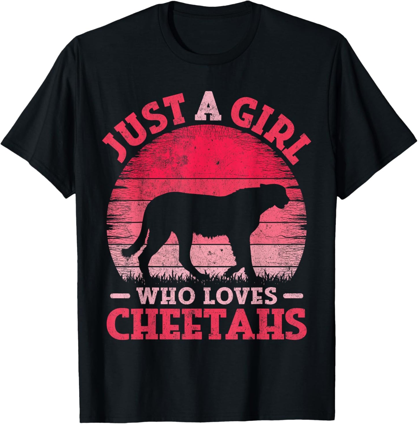 Cheetah Pink Vintage Just A Girl Who Loves Cheetahs Apparel High Search Demand Everyday Wear