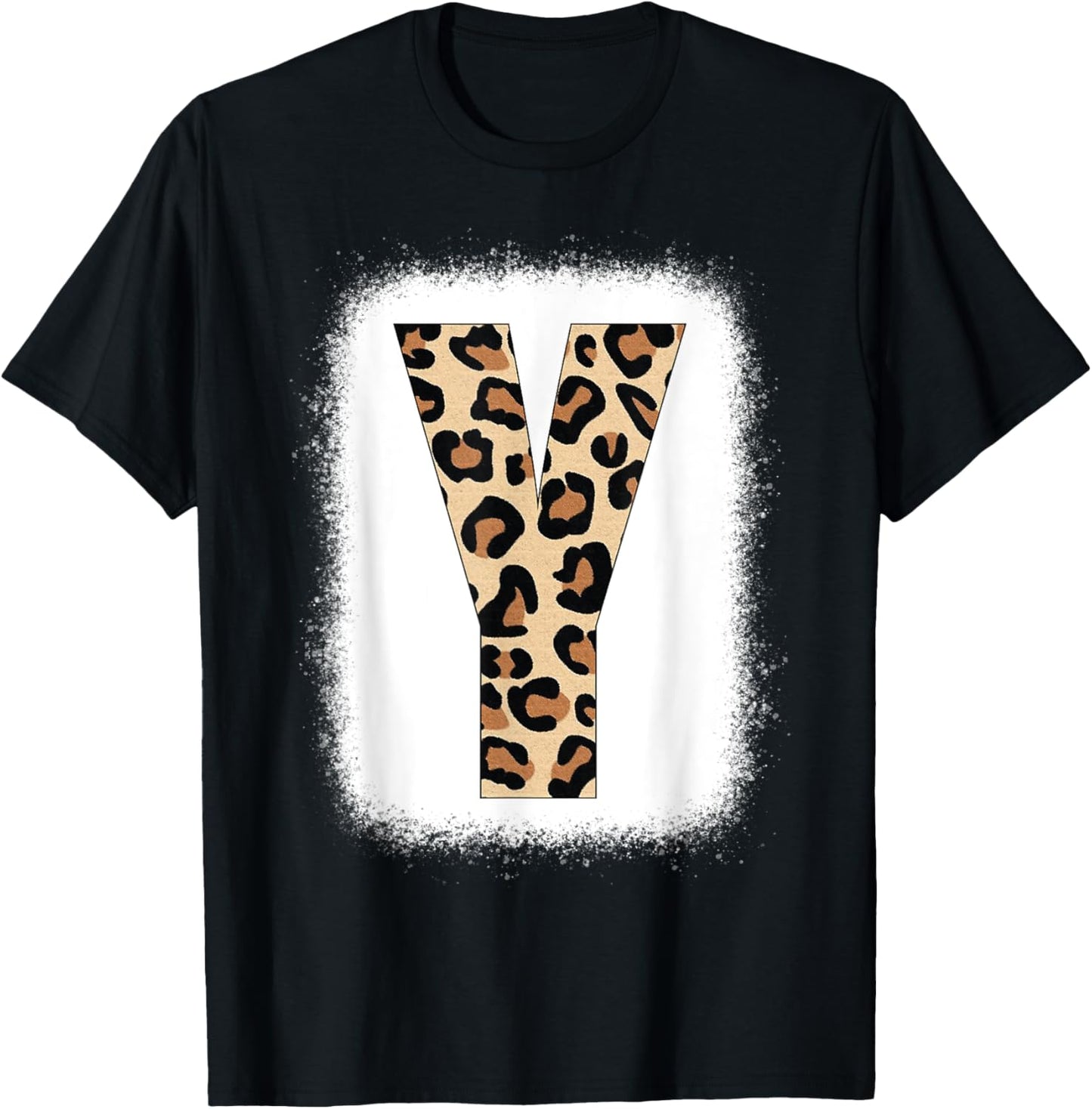 Cheetah Print Letter Y Initial Letter Y Leopard Bleached Apparel Premium Print US Top Pick