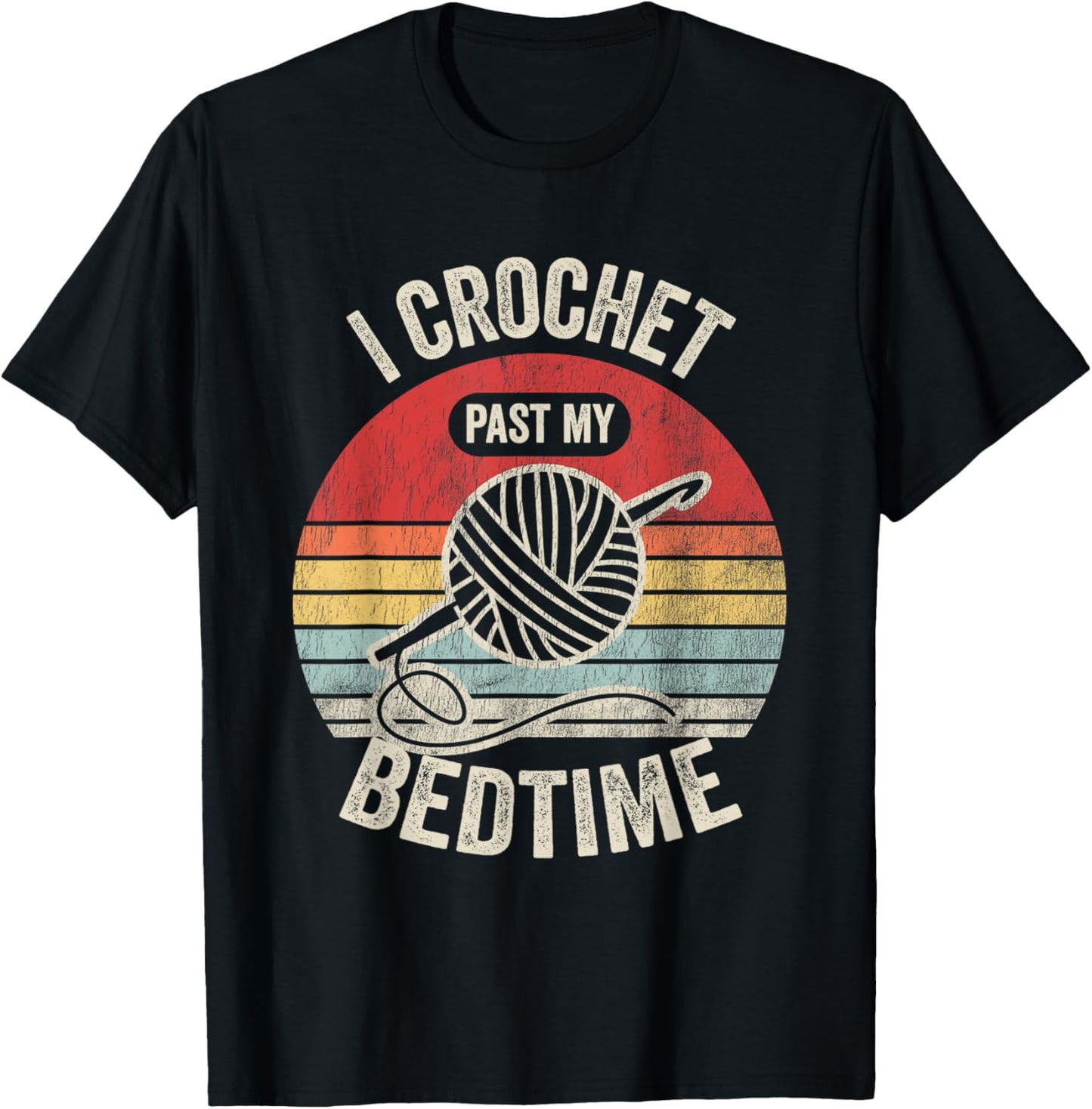 I Crochet Past My Bedtime Retro Yarn Hook Yarn Supply | Trending 2025 | Perfect for Crafters