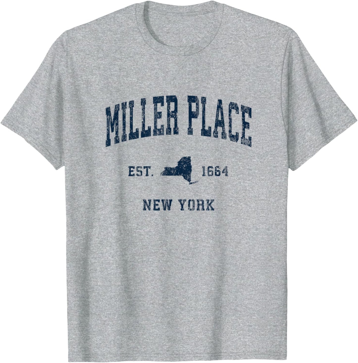 Miller Place New York NY Vintage Athletic Navy Sports Design Apparel | Trending 2025 | Aesthetic Casual Look