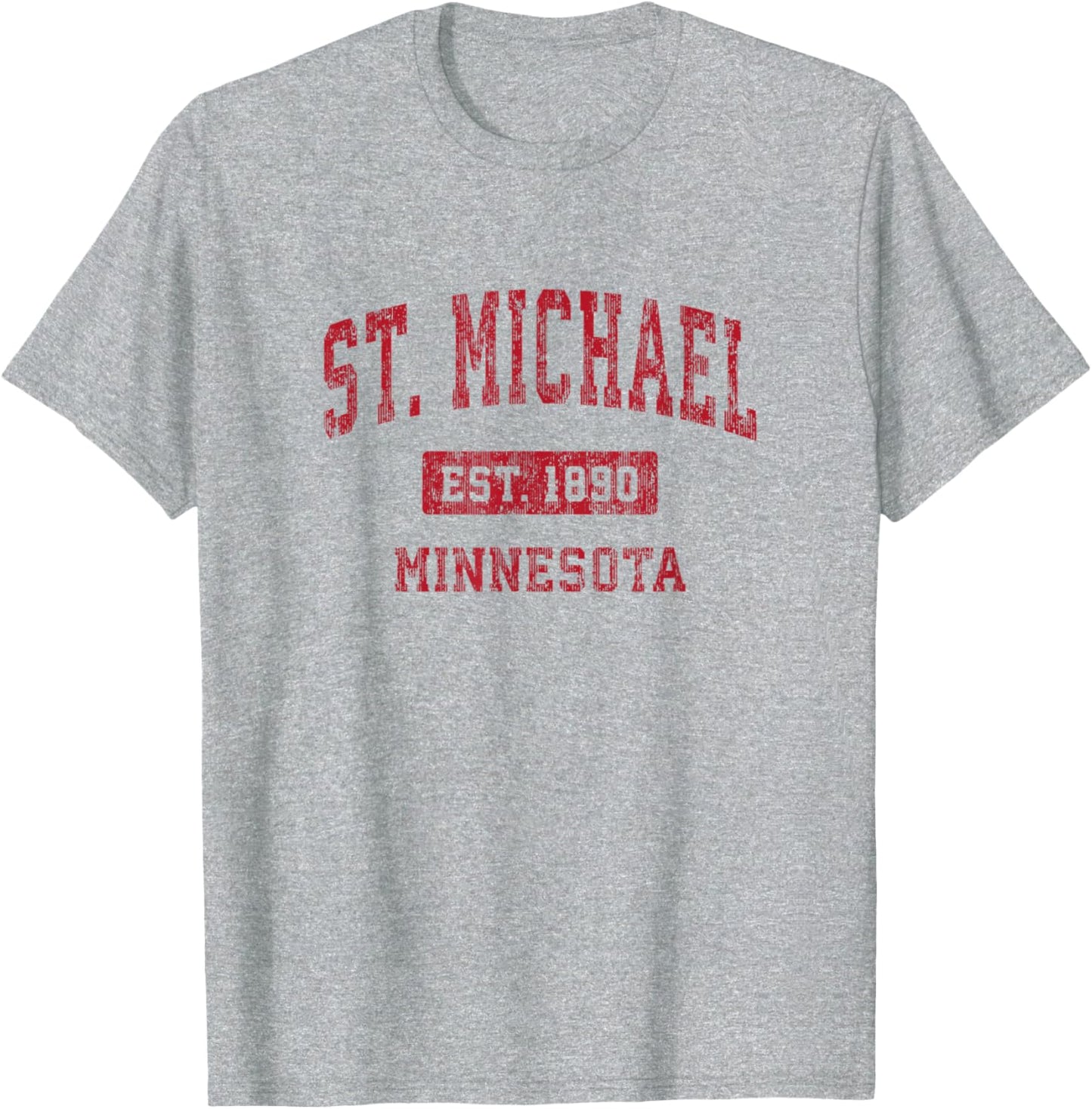 St. Michael Minnesota MN Vintage Sports Design Red Design Apparel | Viral Streetwear Style