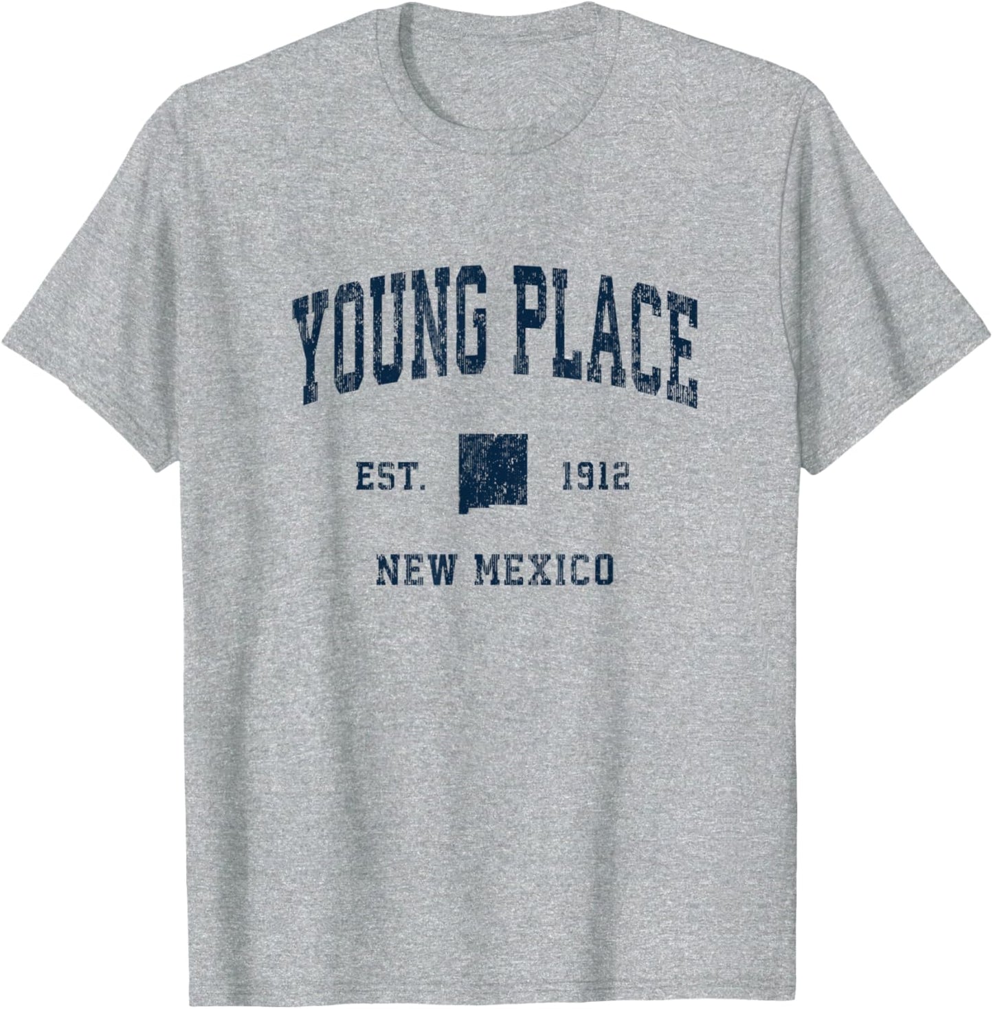 Young Place New Mexico NM Vintage Athletic Navy Sports Desig Apparel | Top Conversion Title | Daily Wear Essential