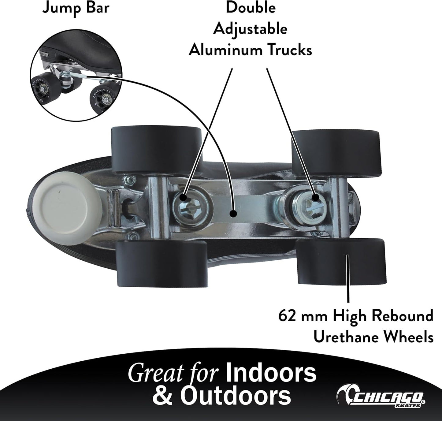 Chicago Quad Roller Skates Deluxe for Women & Men