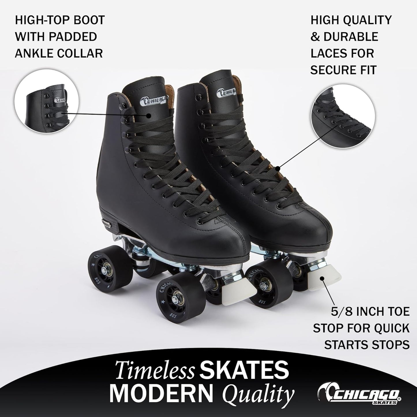 Chicago Quad Roller Skates Deluxe for Women & Men