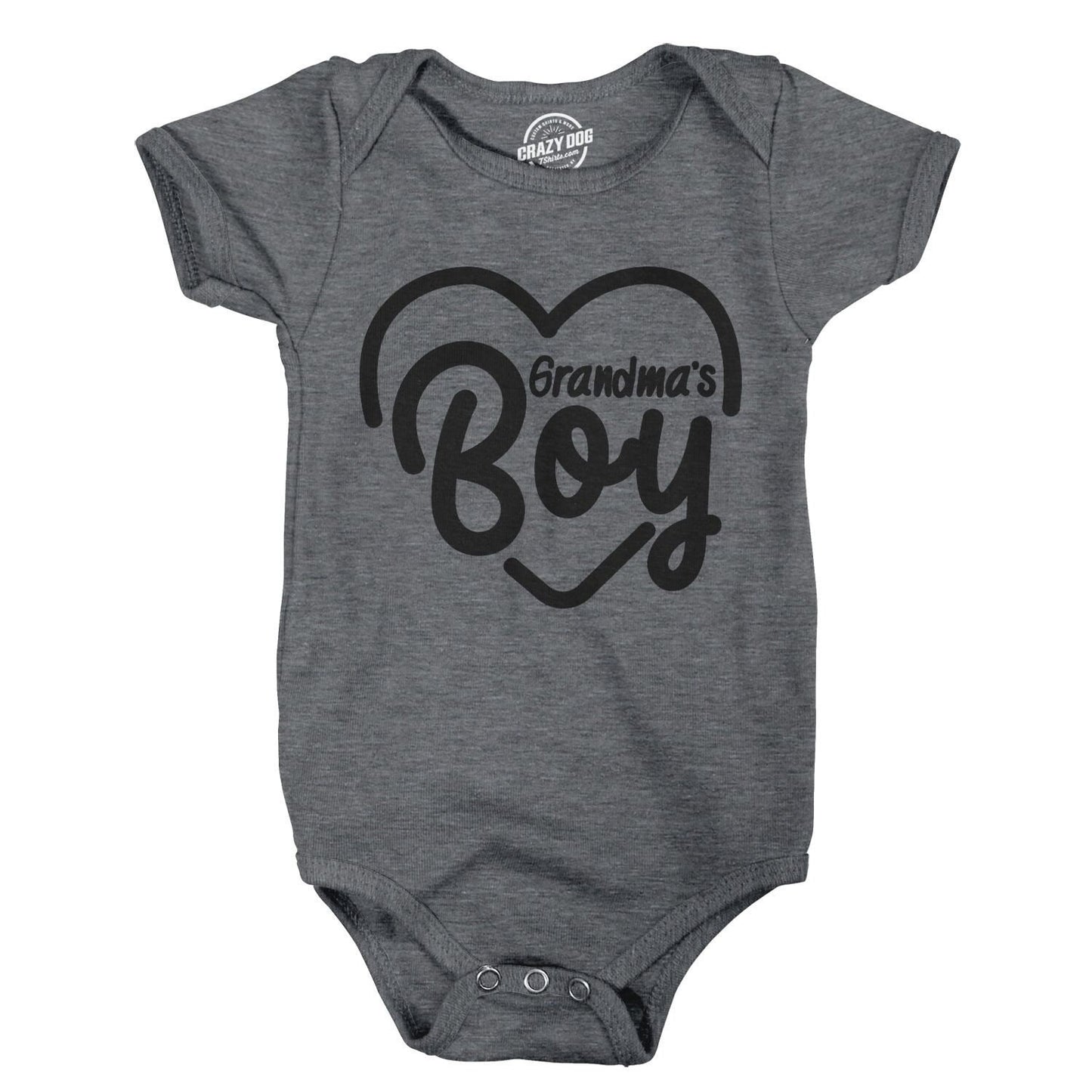 Cute Heart Romper Boy Baby Undershirts Funny Baby Clothes Grandmas Boy Romper Rompers With Sayings Funny Quotes Romper Graphic Tee – Soft Feel · Must-Have Style