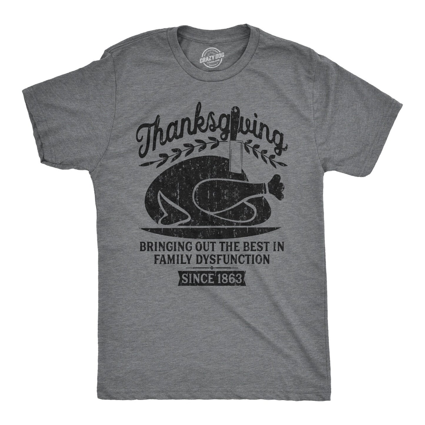 Mens Tacky Christmas T Shirt Funny Thanksgiving Tshirts Funny Family Shirt Thanksgiving Bringing Out The Best In Family Dysfunction Graphic Tee – Everyday Comfort · Perfect For Daily Wear