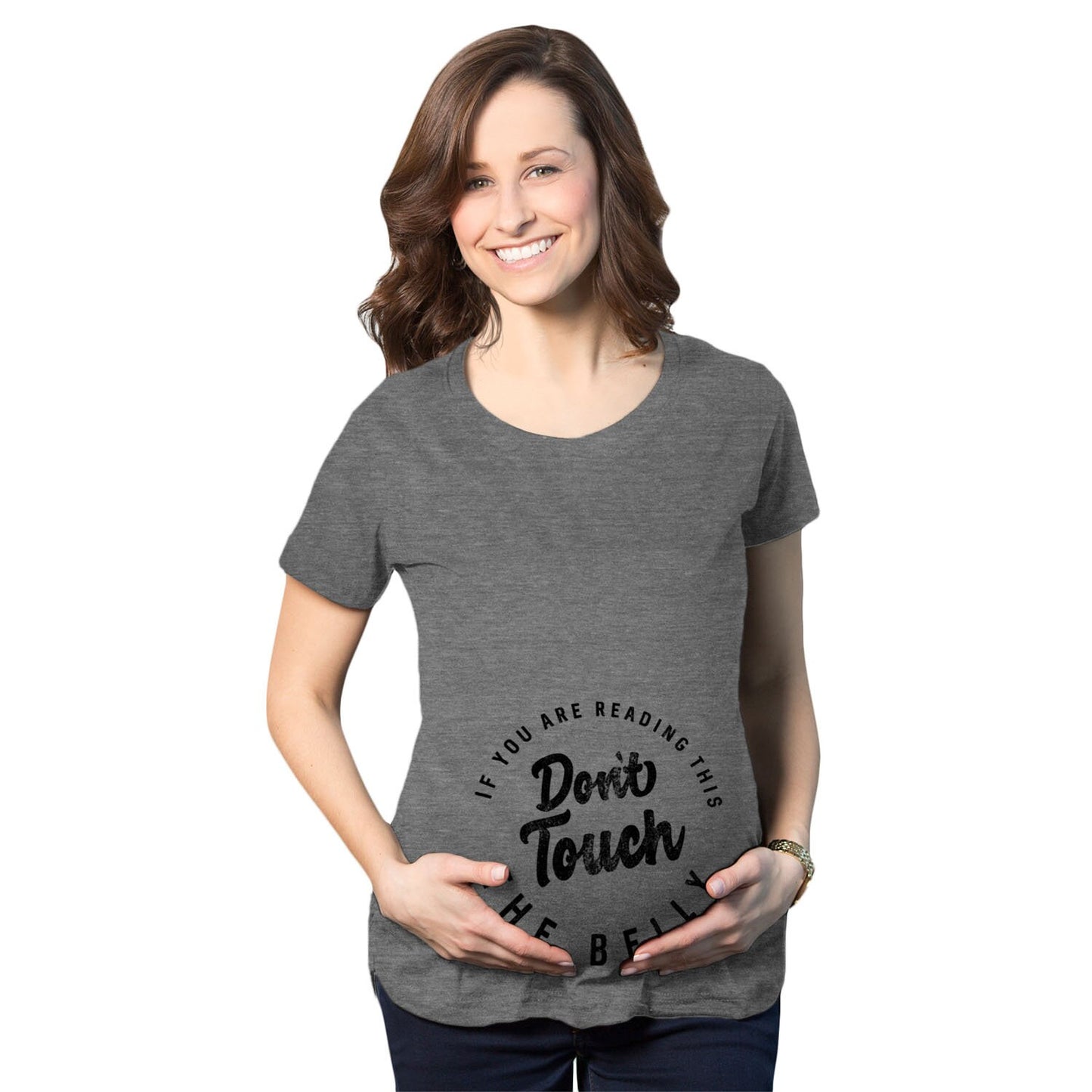 If Your Reading This Dont Touch The Belly Shirt Funny Maternity Shirt Preggers Shirt Funny Pregnant Shirt Hilarious Maternity Shirt Graphic Tee – Feel-Good Design · Great Gift For Fans