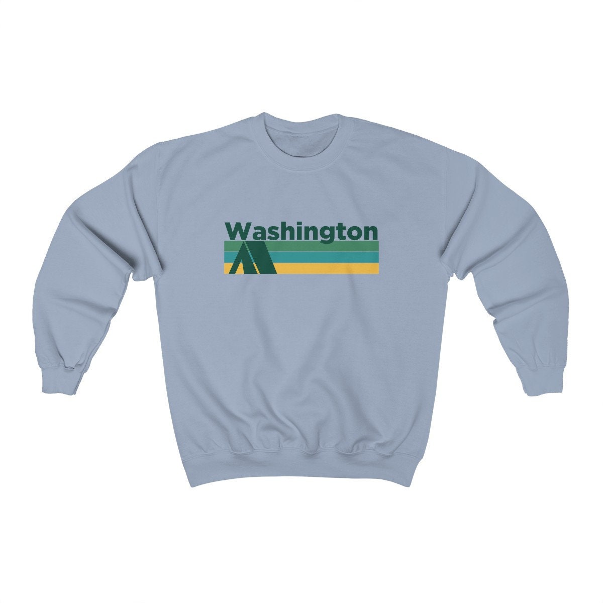 Washington Sweatshirt Retro Camping Adult Unisex Crewneck Washington Sweatshirt Personalization Available Sweatshirt – Bold Style · Perfect For Daily Wear