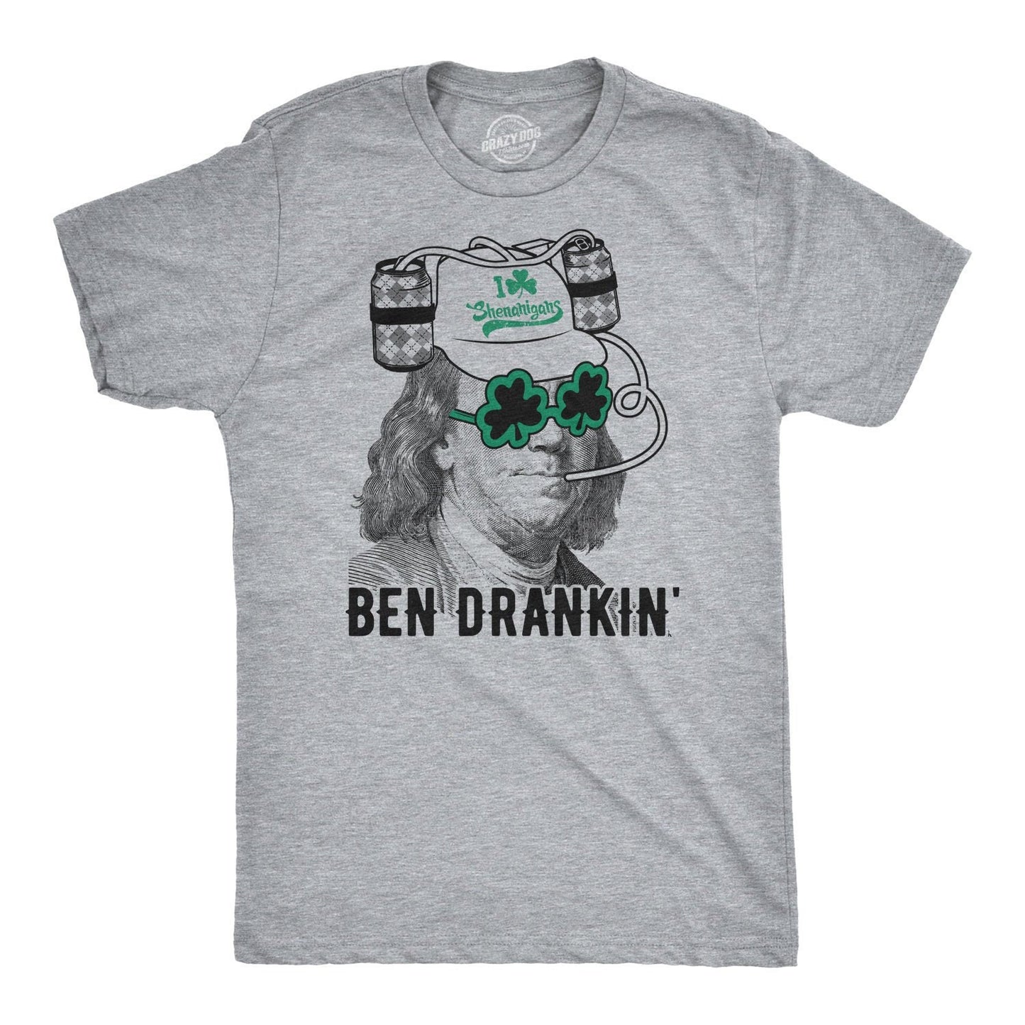 Benjamin Franklin T Shirt Men Funny St Patrick Day Shirt Party Shirts Men Ben Drankin Shirt I Clover ShenanigansShamrock Shirt Pattys Graphic Tee – Soft Feel · Great Gift For Fans