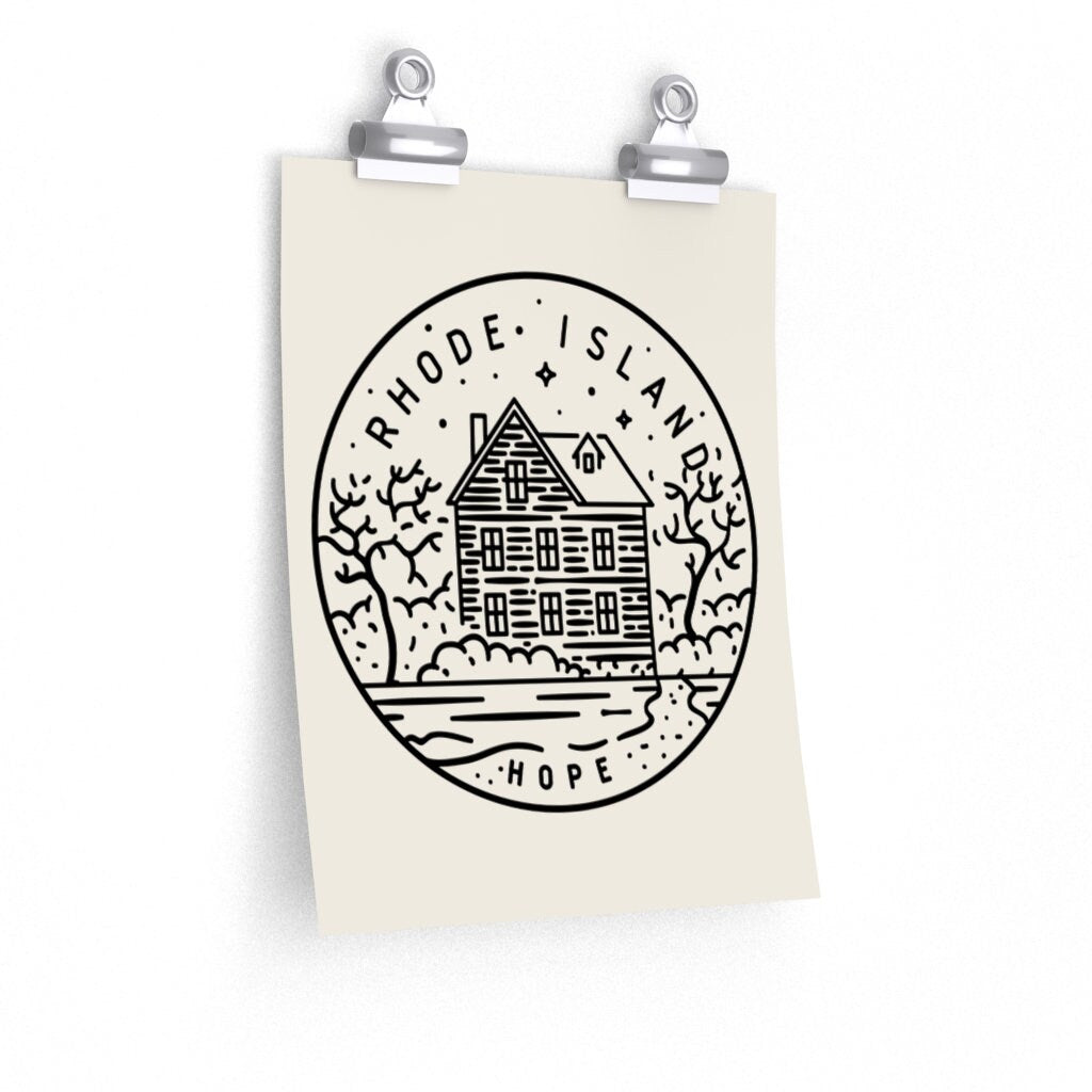 Rhode Island Poster State Design Rhode Island Print Picture Hand Drawn Art Personalization Available Graphic Tee – Easygoing Wear · Trending Graphic Apparel