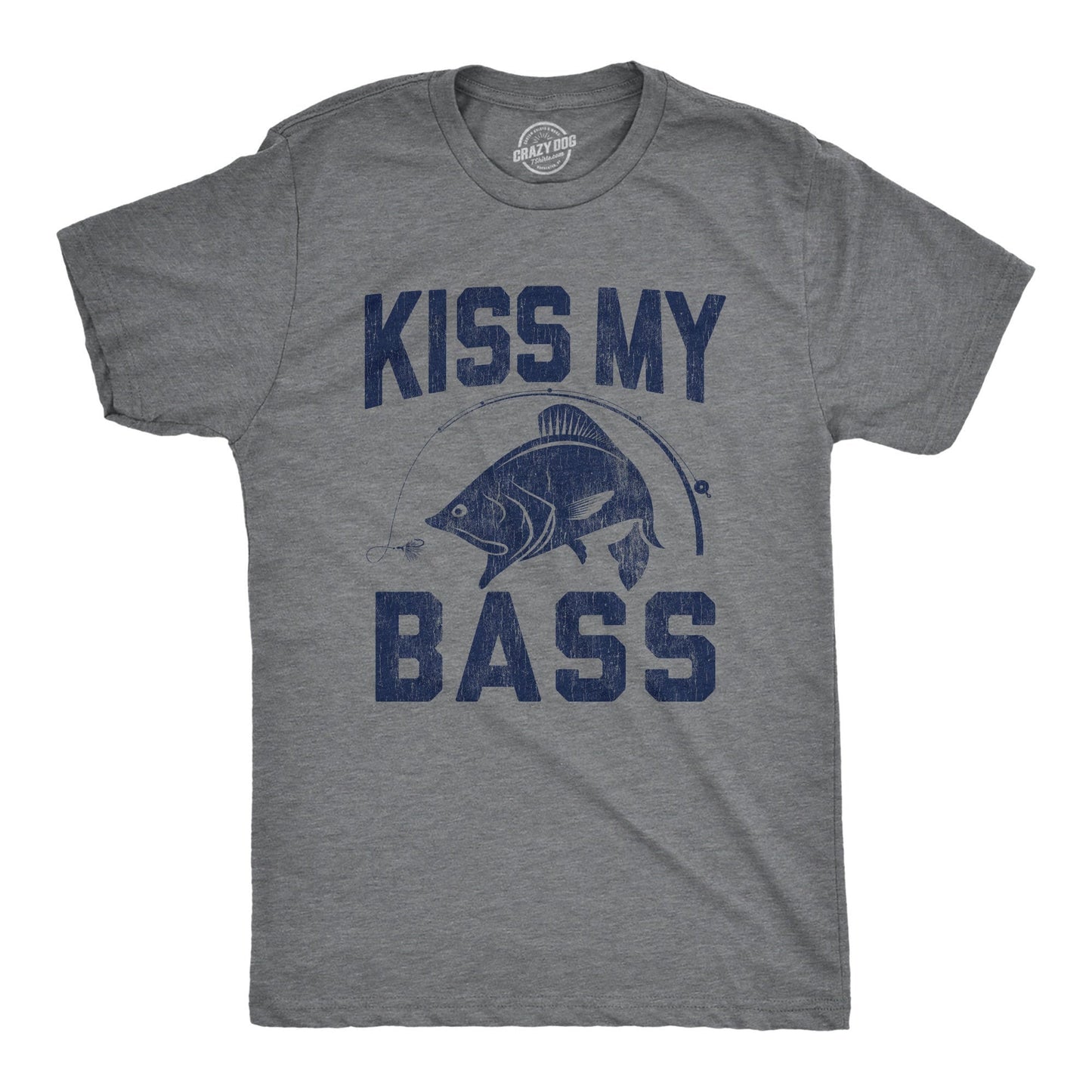 Fathers Day Fishing T shirt Humor Angling Shirt Punny Gag Meme Fisherman Loose Fit Tee Joke Fishing Gifts Kiss My Bass Graphic Tee – Cozy Vibes · Perfect For Daily Wear