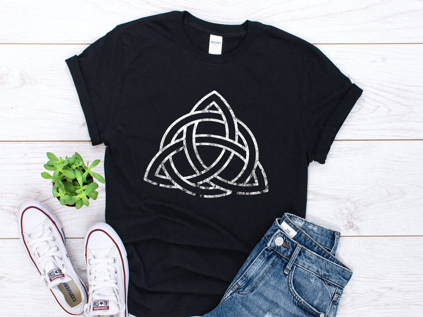 Triquetra T Shirt Celtic Triquetra Knot Unisex Shirt Irish Trinity Knot Symbol Tee Vintage Wiccan Tshirt Wicca Pegan Spiritual Gifts Graphic Tee – Fan Favorite · Top Pick For Any Outfit