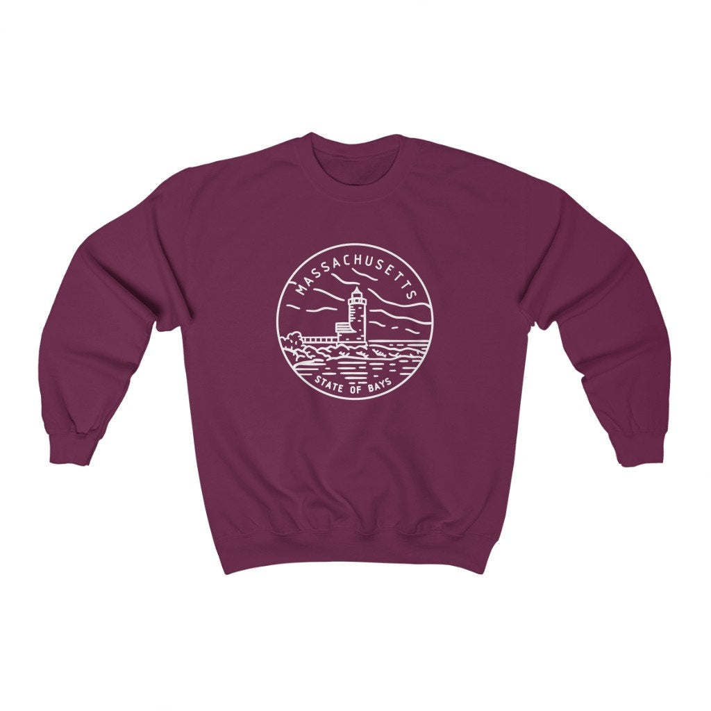 Massachusetts Sweatshirt State Design Adult Unisex Crewneck Massachusetts Sweatshirt Personalization Available Sweatshirt – Fan Favorite · Top Pick For Any Outfit