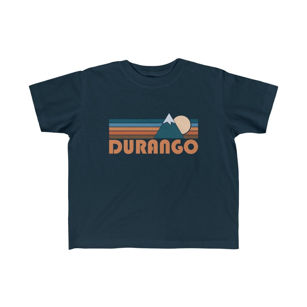 Durango Colorado Toddler Shirt Retro Mountain Durango Toddler TShirt Personalization Available Graphic Tee – Feel-Good Design · Top Pick For Any Outfit