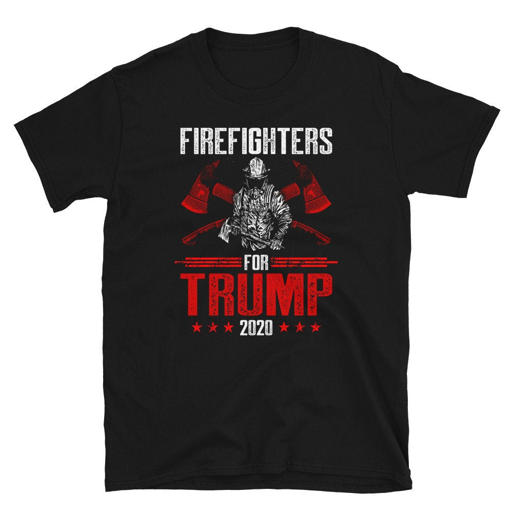 Firefighter For Trump T Shirt Graphic Tee – Feel-Good Design · Perfect For Daily Wear
