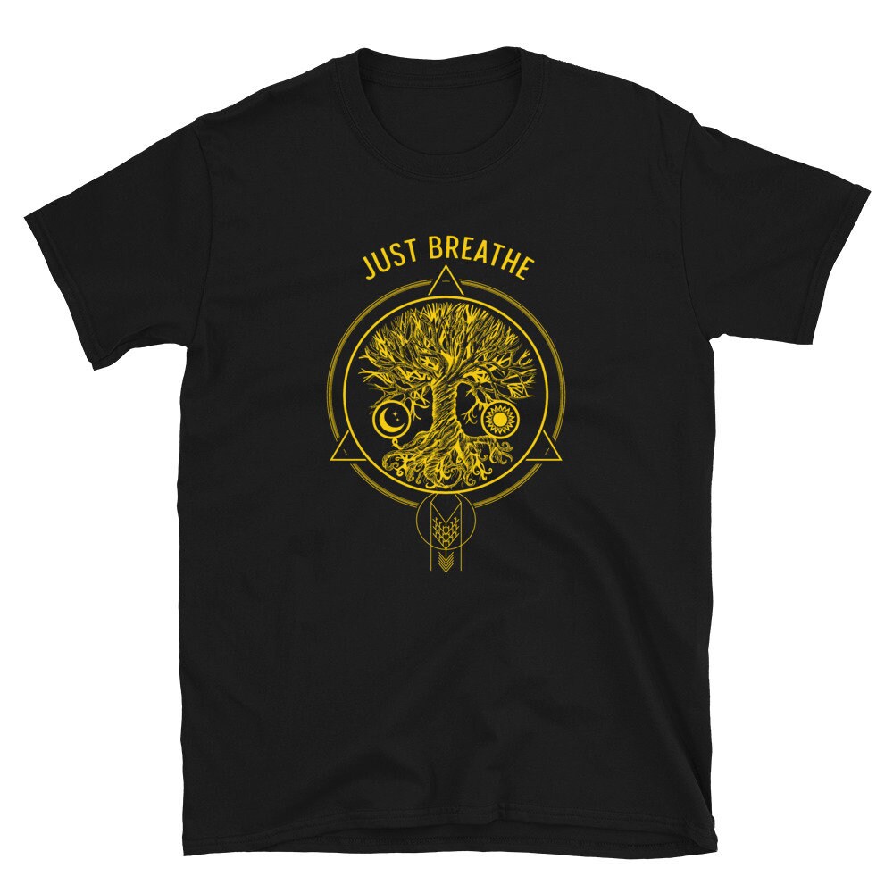 Holy Geometry Moon and Sun Tree of Life T Shirt Graphic Tee – Easygoing Wear · High-Quality Print