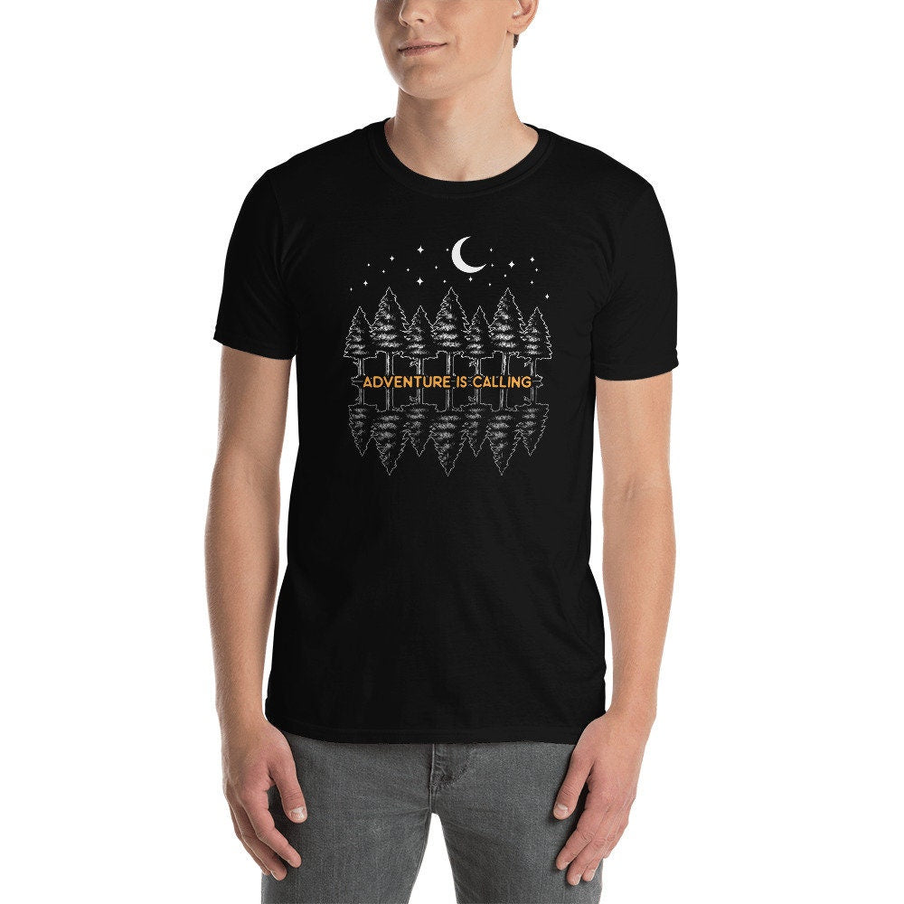 Camping Adventure is Calling Hiker T Shirt Graphic Tee – Fan Favorite · Great Gift For Fans