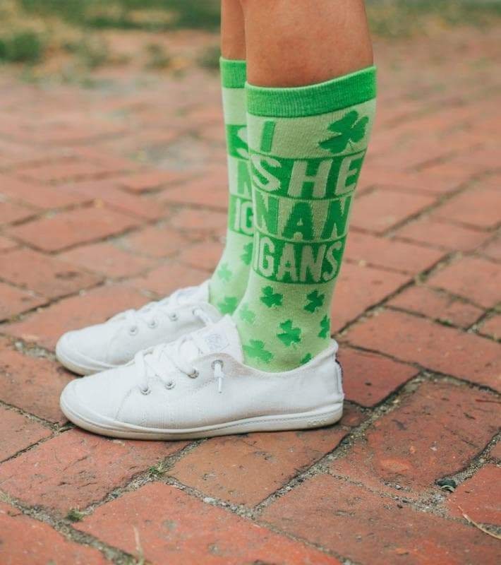Shenanigans Funny St Patricks Day Socks Groomsmen Clover Socks Funky Socks Unisex Funny Socks Funny Drinking Socks Compression Socks Graphic Tee – Soft Feel · Trending Graphic Apparel
