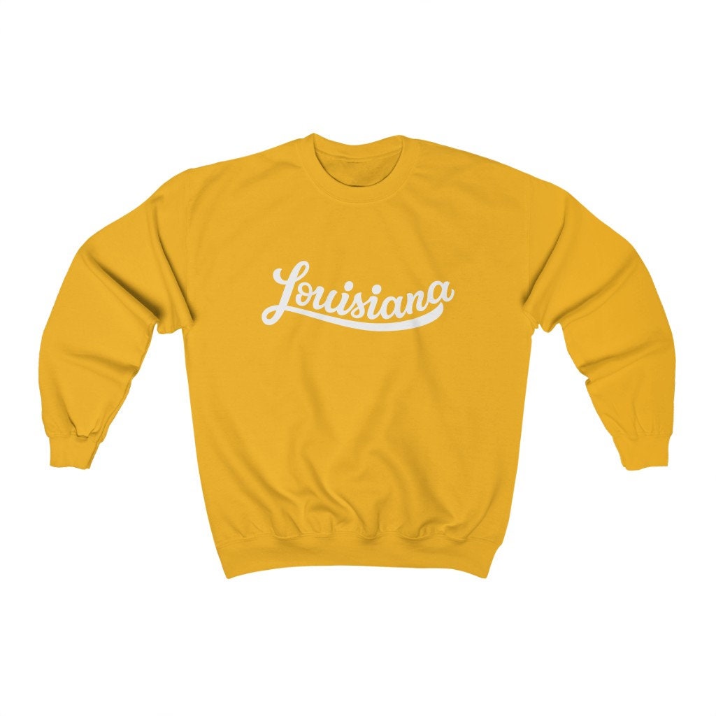 Louisiana Sweatshirt Unisex Hand Lettered Louisiana Sweatshirt Personalization Available Sweatshirt – Aesthetic Look · Perfect For Daily Wear