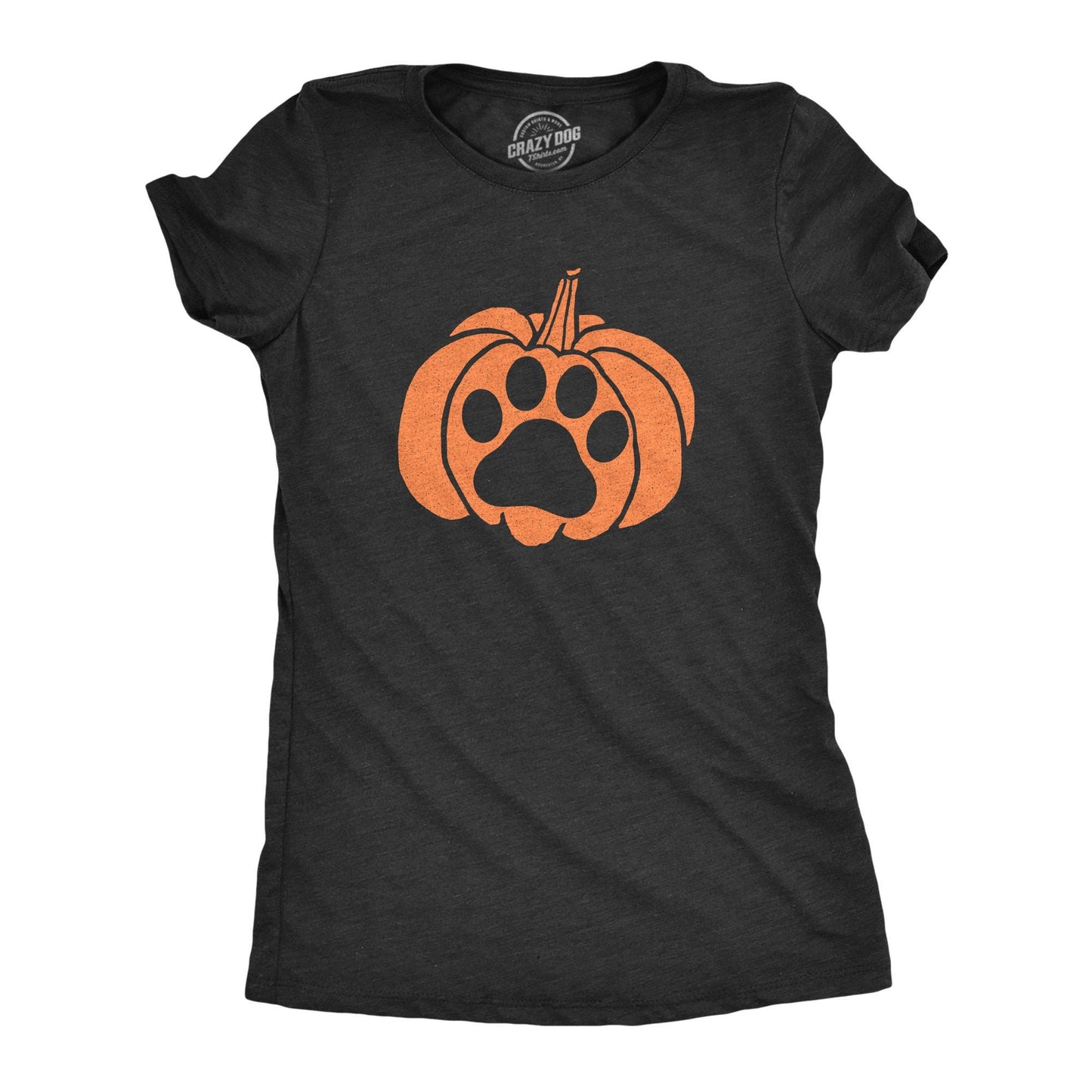 Pumpkin Paw Womens Fall Shirt Womens Autumn Shirt Funny Womens TShirts Pumpkin Shirts Paw Pumpkin Dog Lover Shirts Dog Shirts Graphic Tee – Easygoing Wear · Perfect For Daily Wear