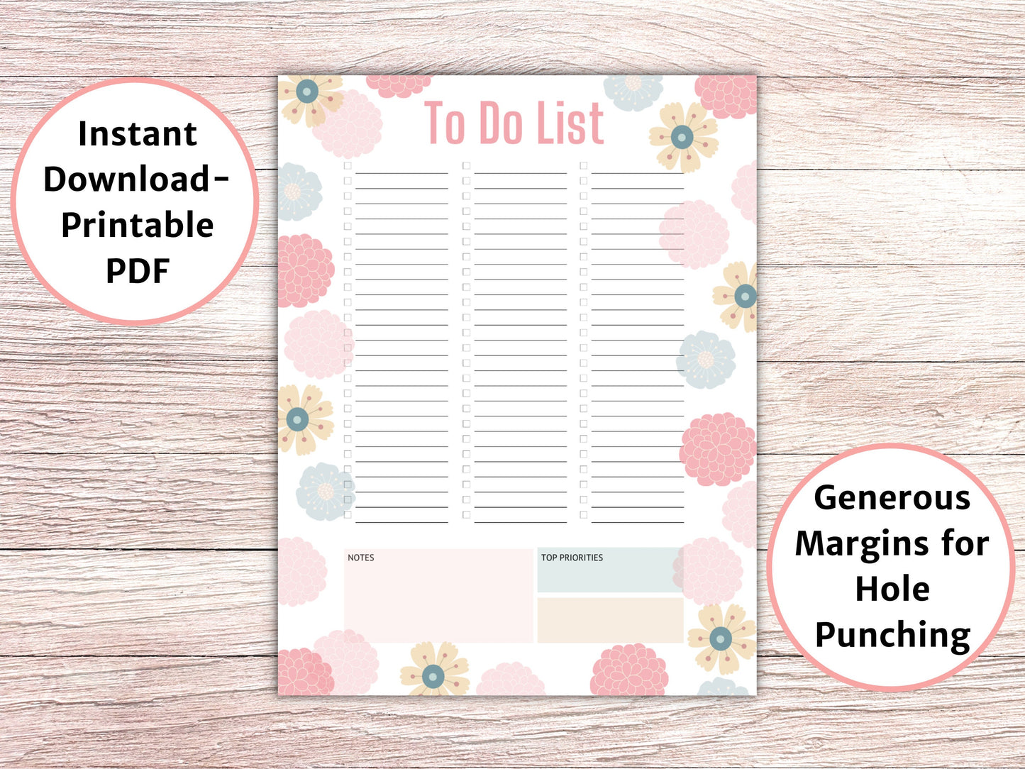 To Do List Printable To Do List Planner Page Productivity Planner To Do List Printable Template US Letter To Do List Download Binder Graphic Tee – Easygoing Wear · Must-Have Style