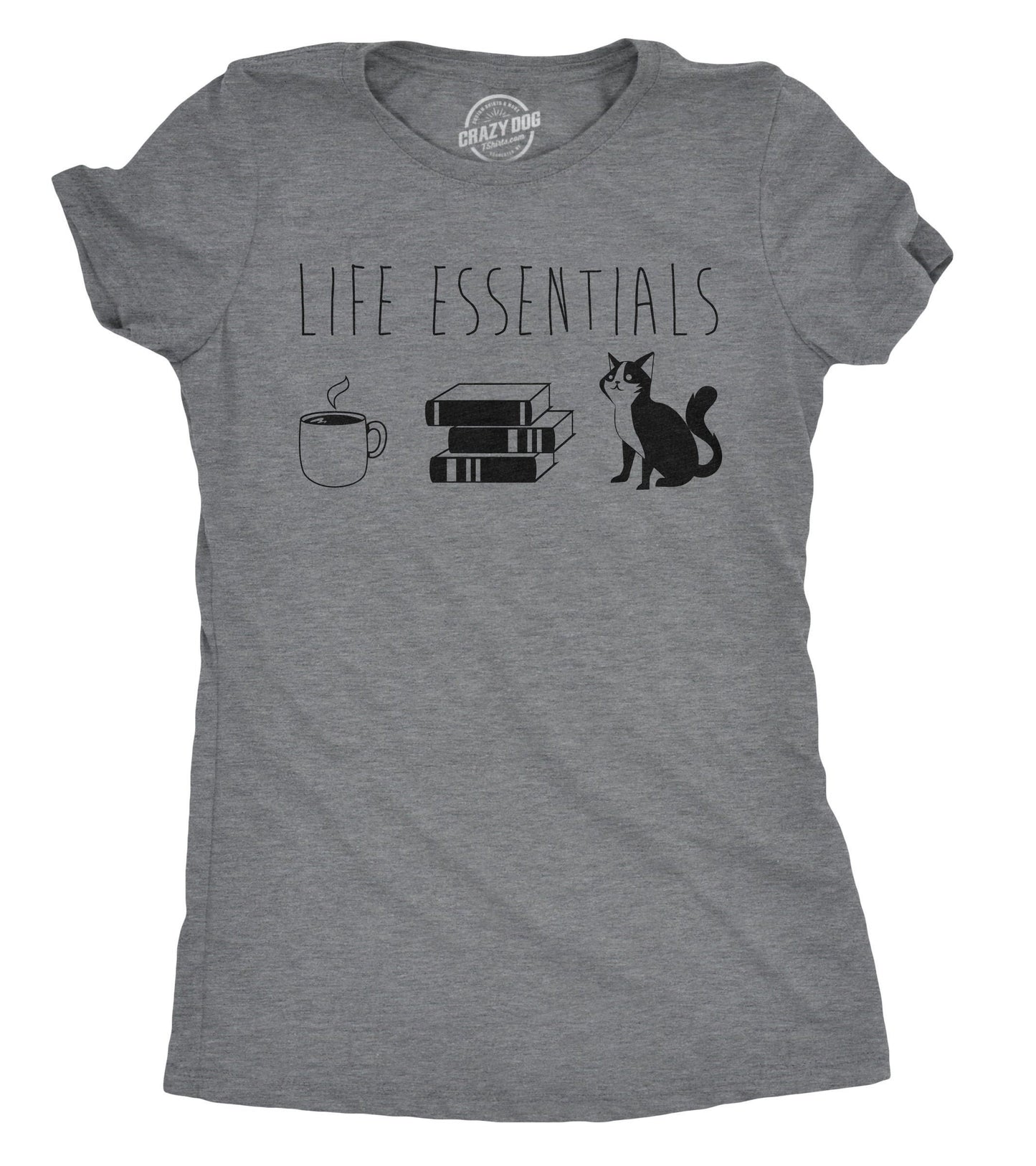 Life Essentials Coffee Cat Books Shirt Reading Lovers Gifts Funny Reading Tee Only Like Reading Reader Gifts Cat Shirts Graphic Tee – Premium Graphic · Perfect For Daily Wear