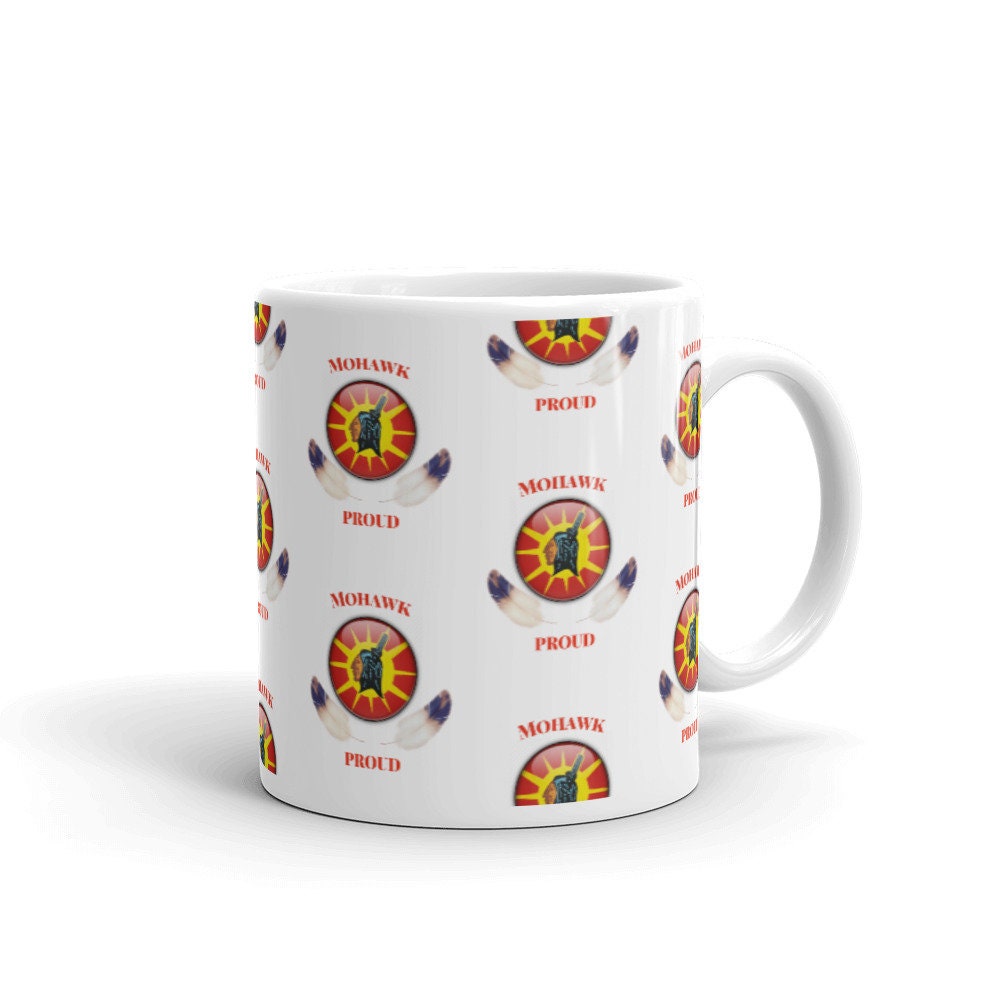 Mohawk Proud Ceramic White Glossy Coffee Mug Graphic Tee – Soft Feel · Must-Have Style