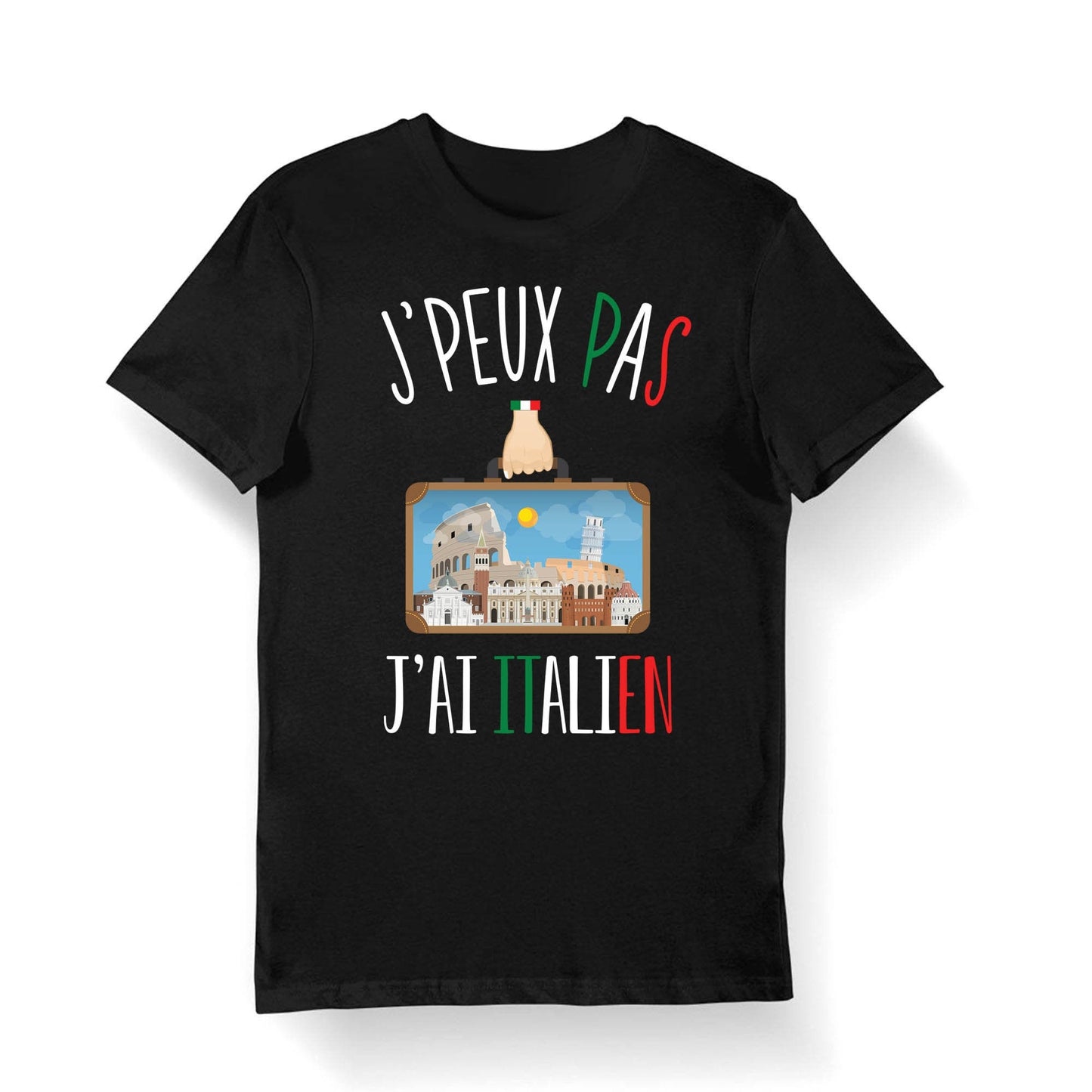 Italien J39peux pas j39ai Italien T shirt Bio Homme Femme Enfant et Body Bb Fun Drle Collection Pour tudiant Graphic Tee – Aesthetic Look · High-Quality Print