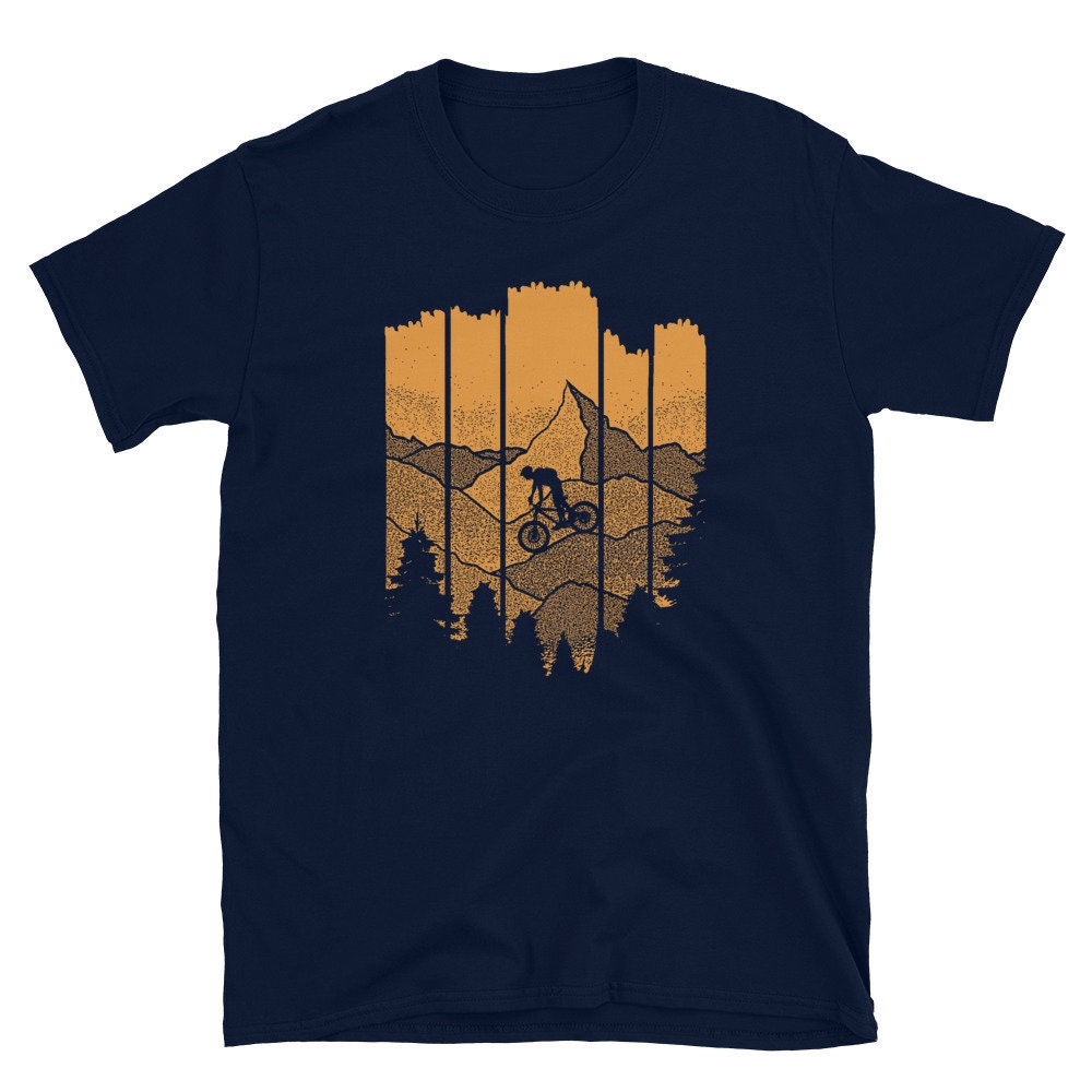 Downhill Biker Retro Mountain Cycling Biker Shirt Graphic Tee – Everyday Comfort · Perfect For Daily Wear