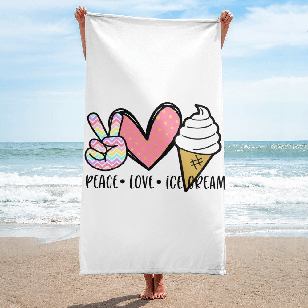 Peace Love Ice Cream Towel Graphic Tee – Premium Graphic · Must-Have Style