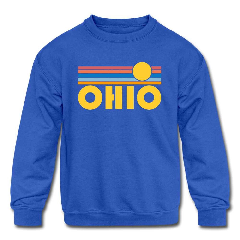 Ohio Youth Sweatshirt Retro Sunrise Youth Ohio Sweatshirt Personalization Available Sweatshirt – Cozy Vibes · Great Gift For Fans
