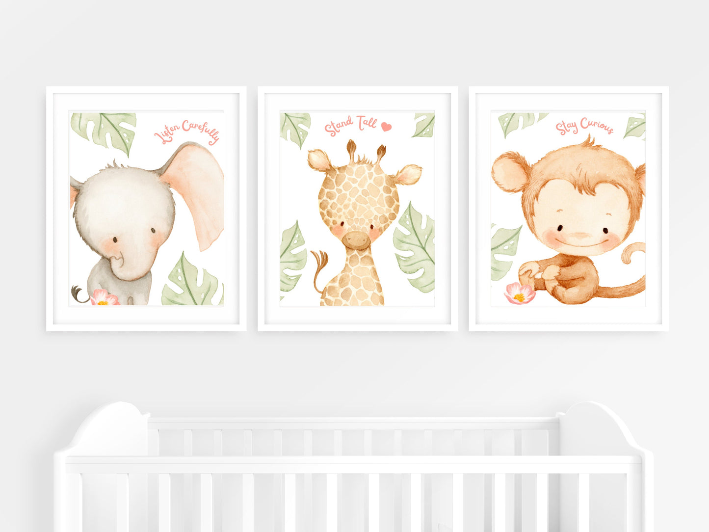 Safari Printable Wall Art Printable Set of 3 Safari Nursery Prints Zoo Animals Monkey Giraffe Elephant Nursery Dcor Baby Animals Graphic Tee – Feel-Good Design · Perfect For Daily Wear