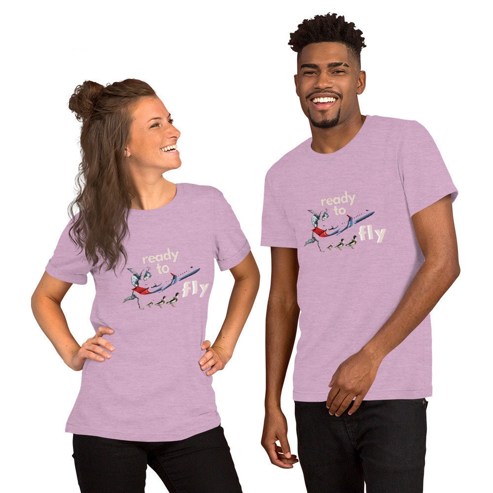 Ready To Fly Short Sleeve Unisex T Shirt Graphic Tee – Cozy Vibes · High-Quality Print