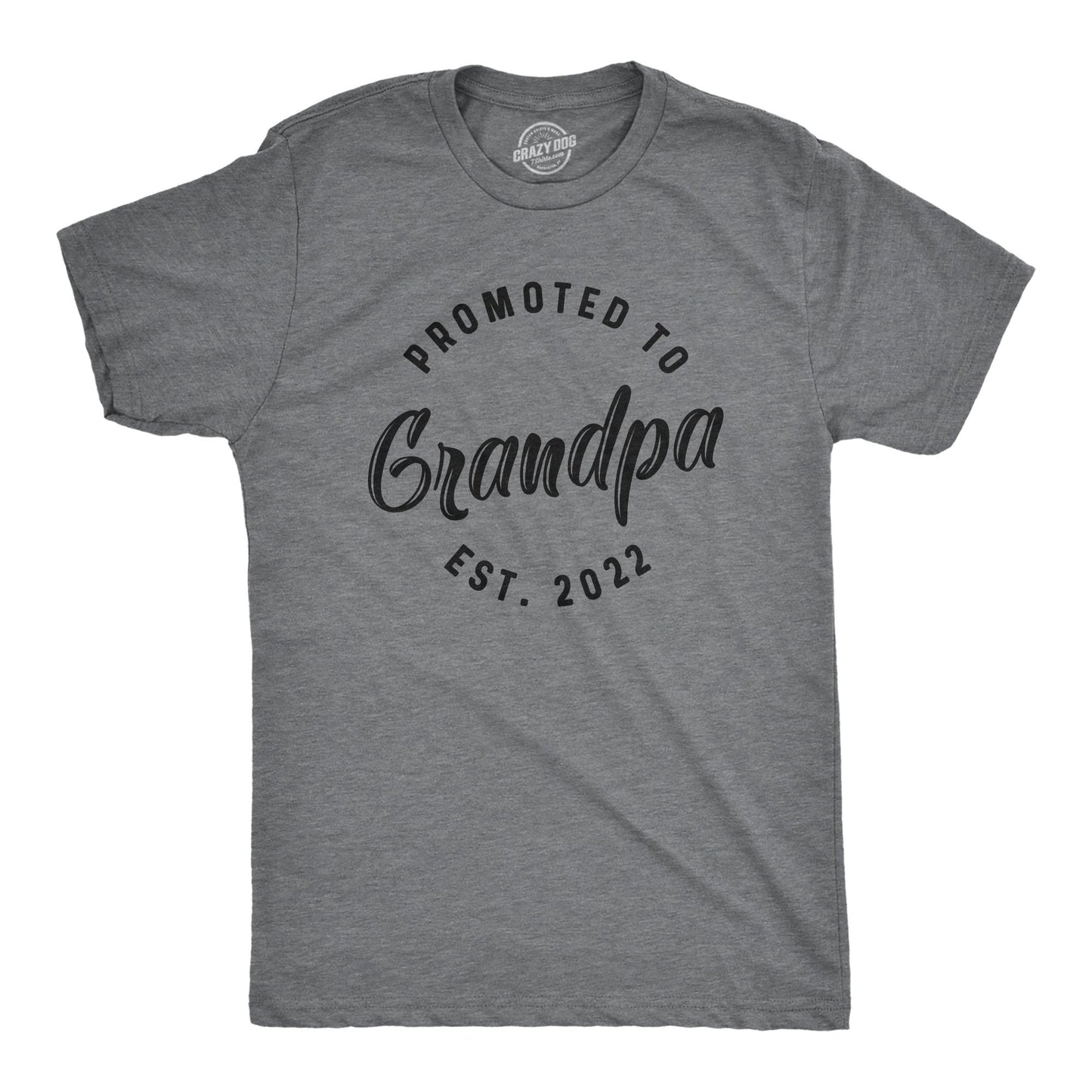 Promoted to Grandpa Est 2022 Shirt Mens Funny Shirt Tee For Dad Fathers Day Gift Best Grandpa Shirt New Year Gramps Shirt Graphic Tee – Aesthetic Look · High-Quality Print