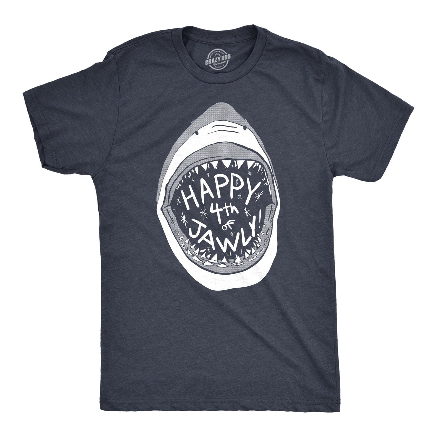 Happy 4th of Jawly Shirt Shark Tshirts 4th of July Shirts Funny Mens T Shirt Jaws Graphic Shirt Ocean Lovers Independence Day Graphic Tee – Soft Feel · Great Gift For Fans